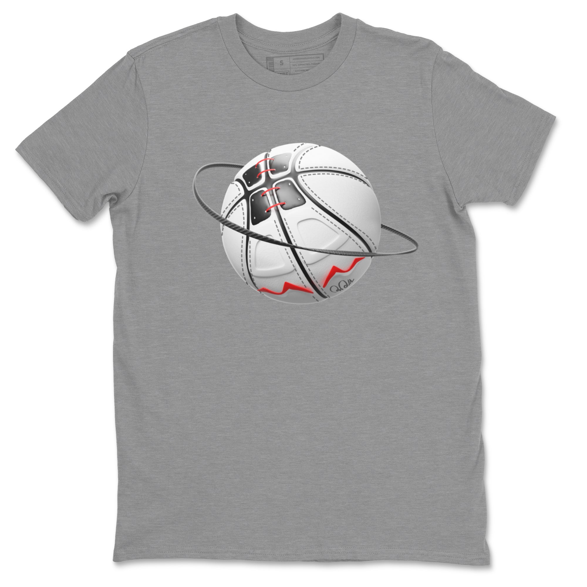 Air Jordan 7 Infrared Sneaker Match Tees Basketball Planet Streetwear Sneaker Shirt AJ7 Infrared Sneaker Release Tees Unisex Shirts Heather Grey 2