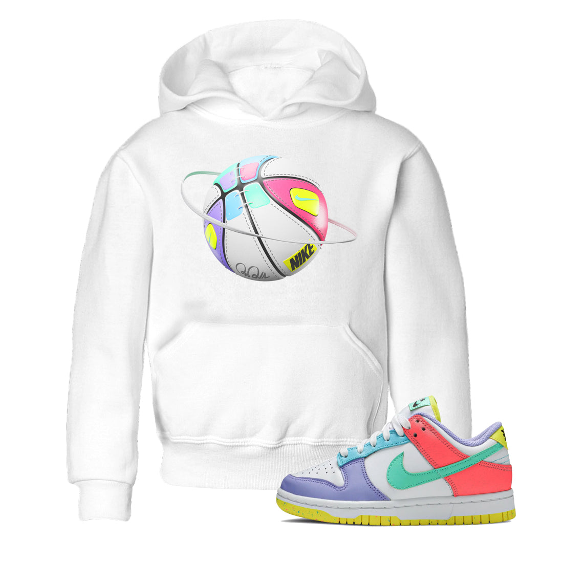 Dunk Easter Candy Sneaker Match Tees Basketball Planet Streetwear Sneaker Shirt Nike Easter Sneaker Release Tees Kids Shirts White 1