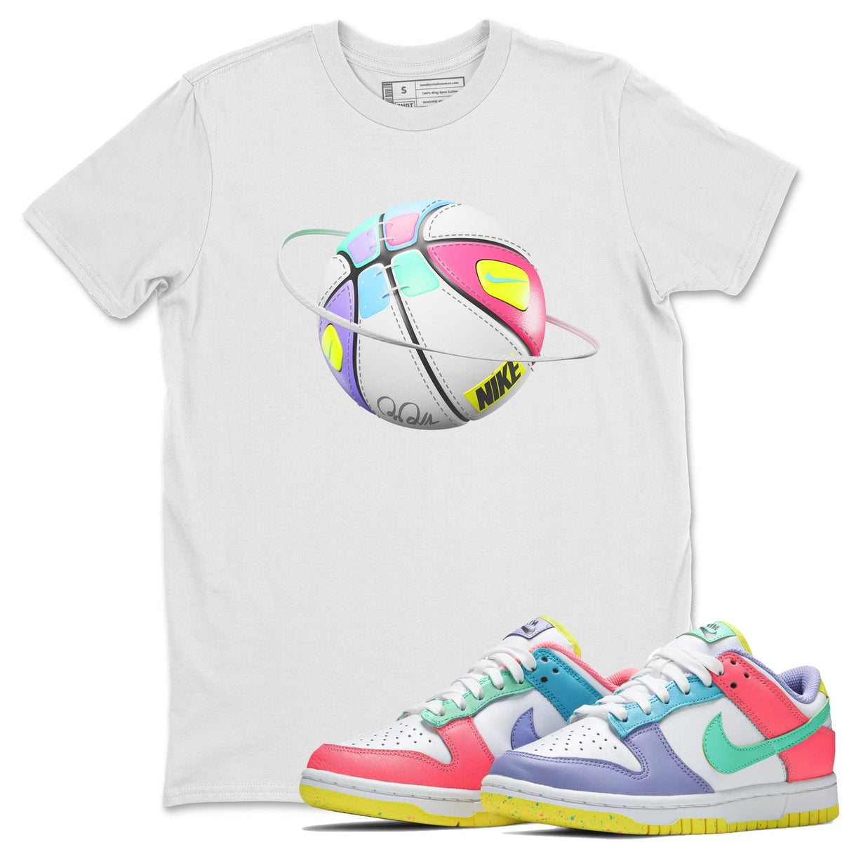 Dunk Easter Candy Sneaker Match Tees Basketball Planet Streetwear Sneaker Shirt Nike Easter Sneaker Release Tees Unisex Shirts White 1