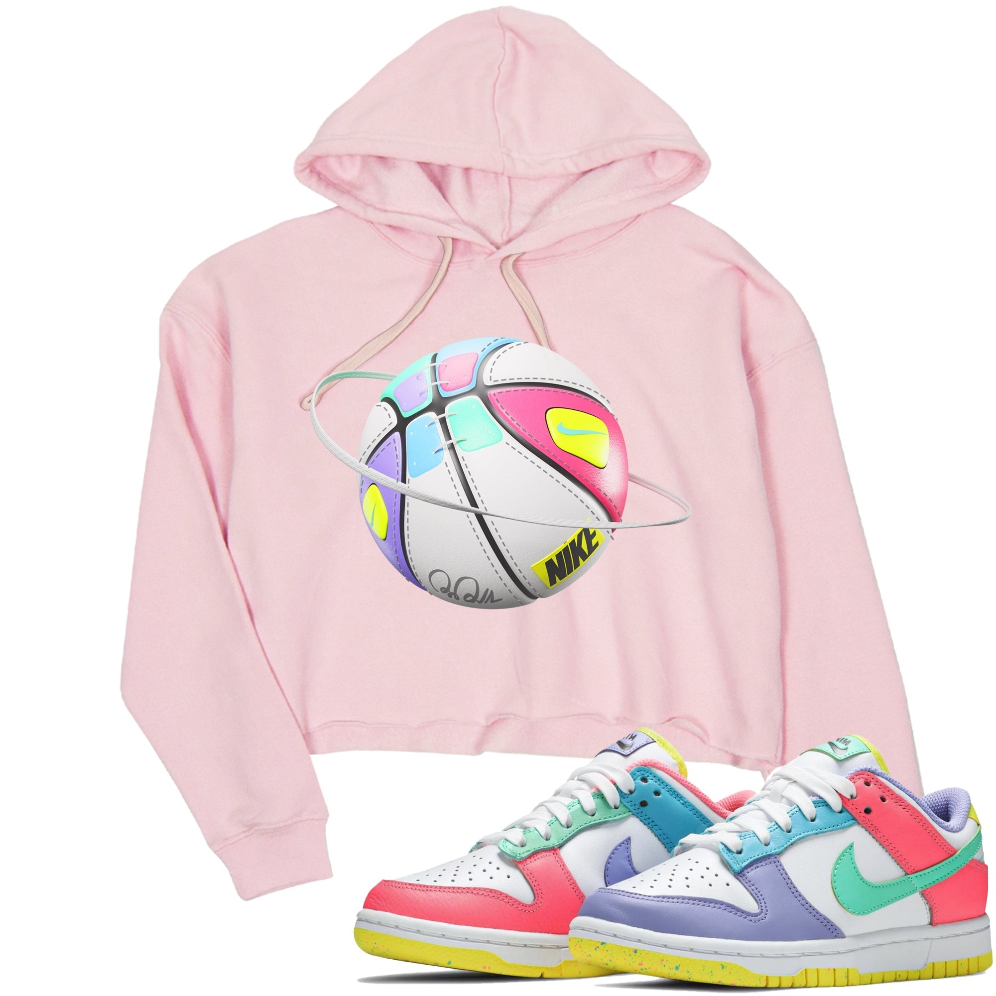 Dunk Easter Candy Sneaker Match Tees Basketball Planet Streetwear Sneaker Shirt Nike Easter Sneaker Release Tees Women's Shirts Pink 1