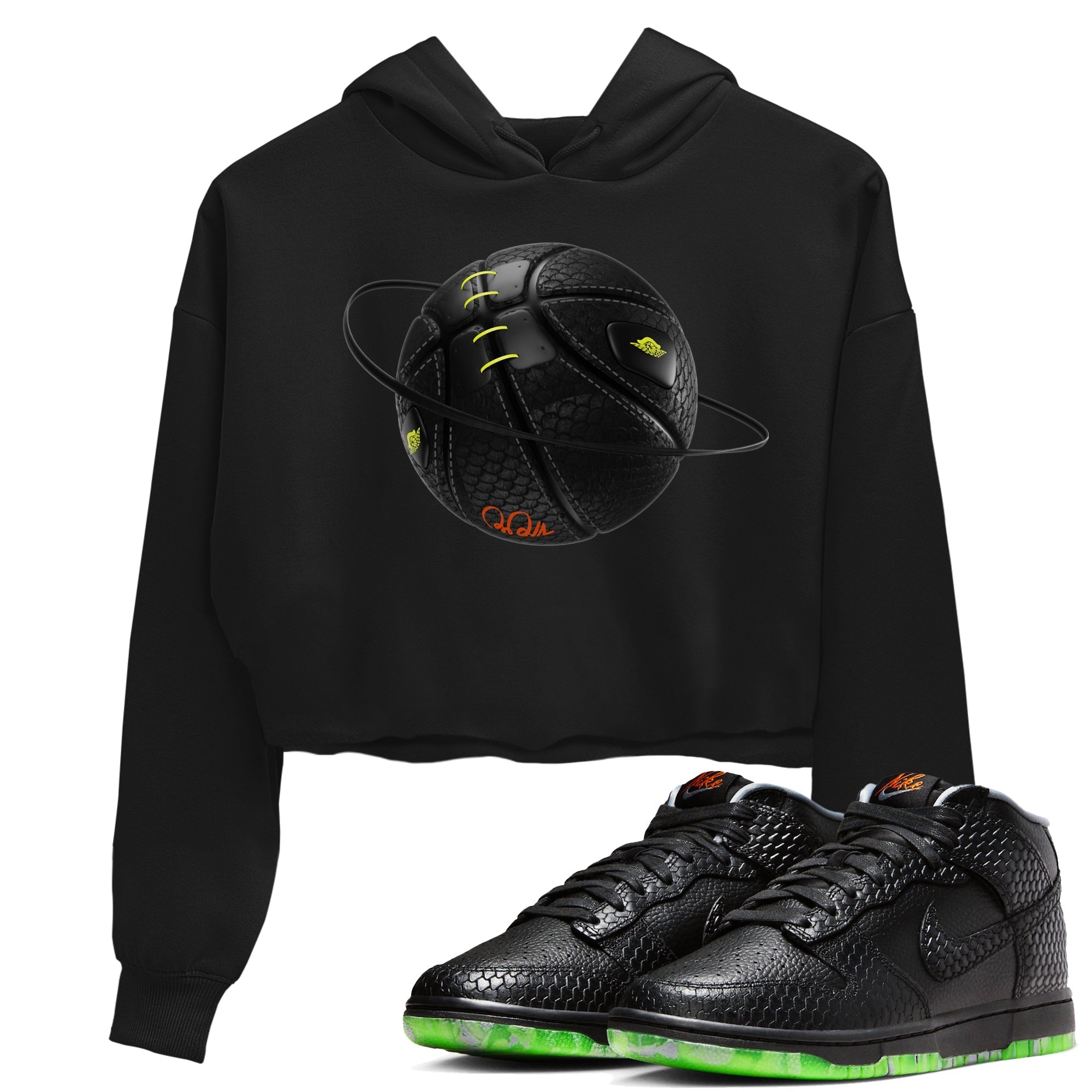 Dunk Halloween shirt to match jordans Basketball Planet sneaker tees halloween horror nights Nike Dunk Halloween Drip Gear Zone Black 1 Crop T-Shirt