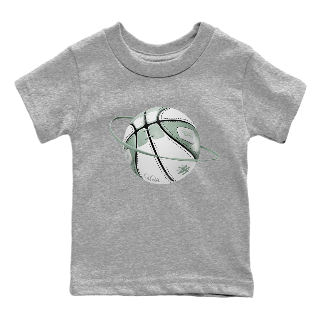 Dunk Mica Green Sneaker Match Tees Basketball Planet Streetwear Sneaker Shirt Dunk Low Mica Green Sneaker Release Tees Kids Shirts Heather Grey 2