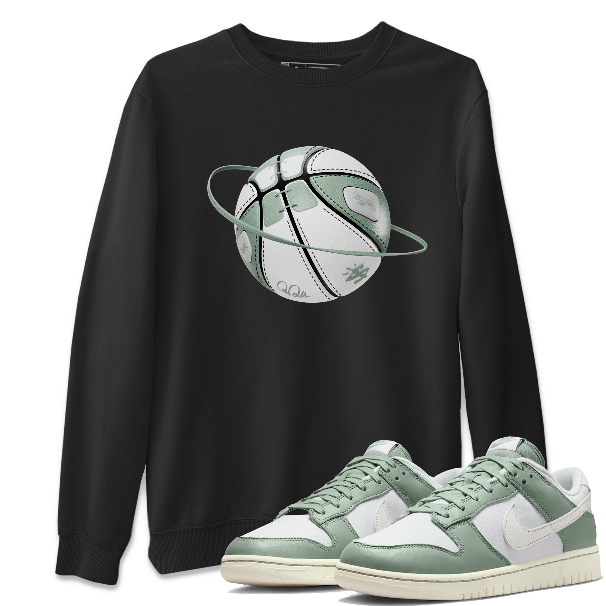 Dunk Mica Green Sneaker Match Tees Basketball Planet Streetwear Sneaker Shirt Dunk Low Mica Green Sneaker Release Tees Unisex Shirts Black 1
