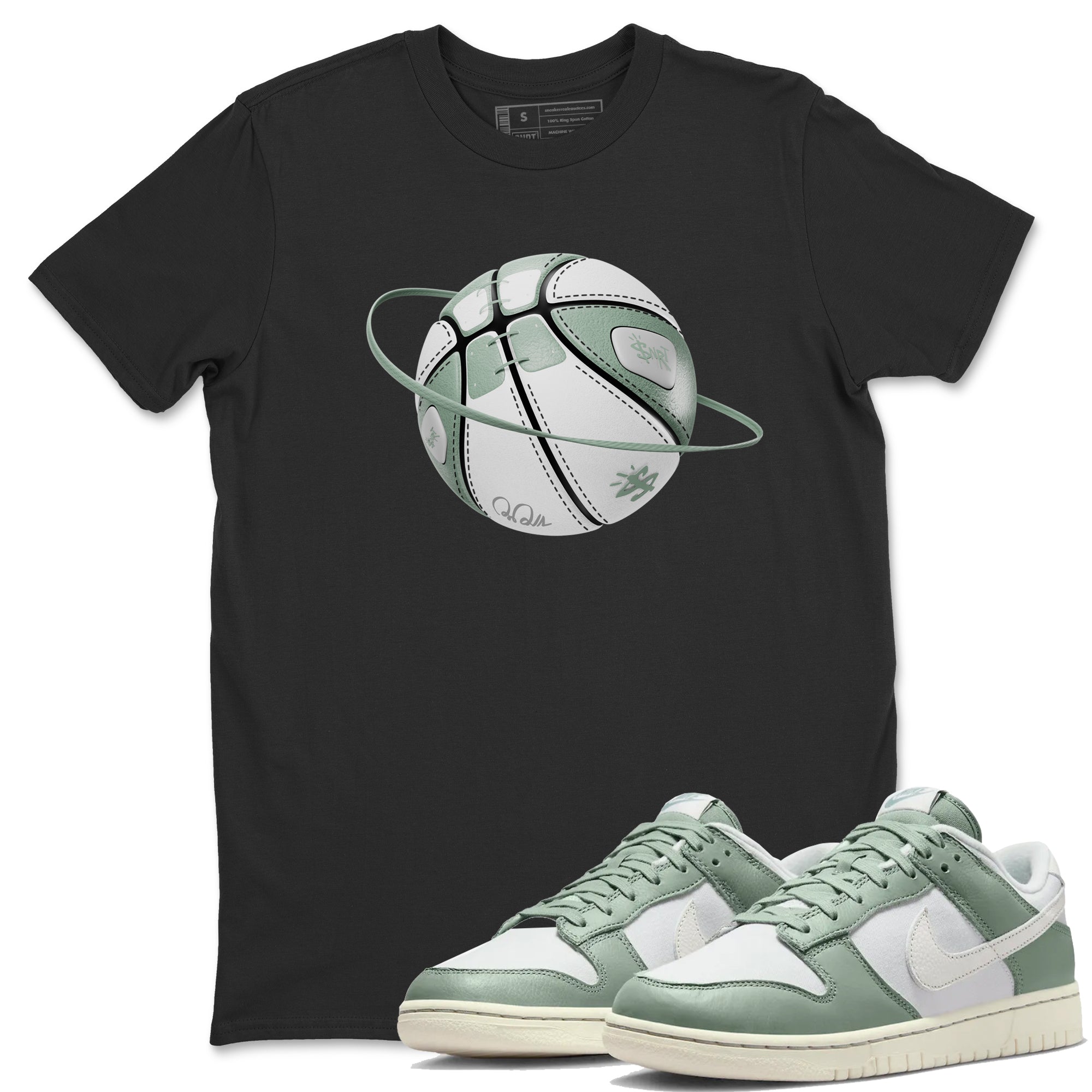 Dunk Mica Green Sneaker Match Tees Basketball Planet Streetwear Sneaker Shirt Dunk Low Mica Green Sneaker Release Tees Unisex Shirts Black 1