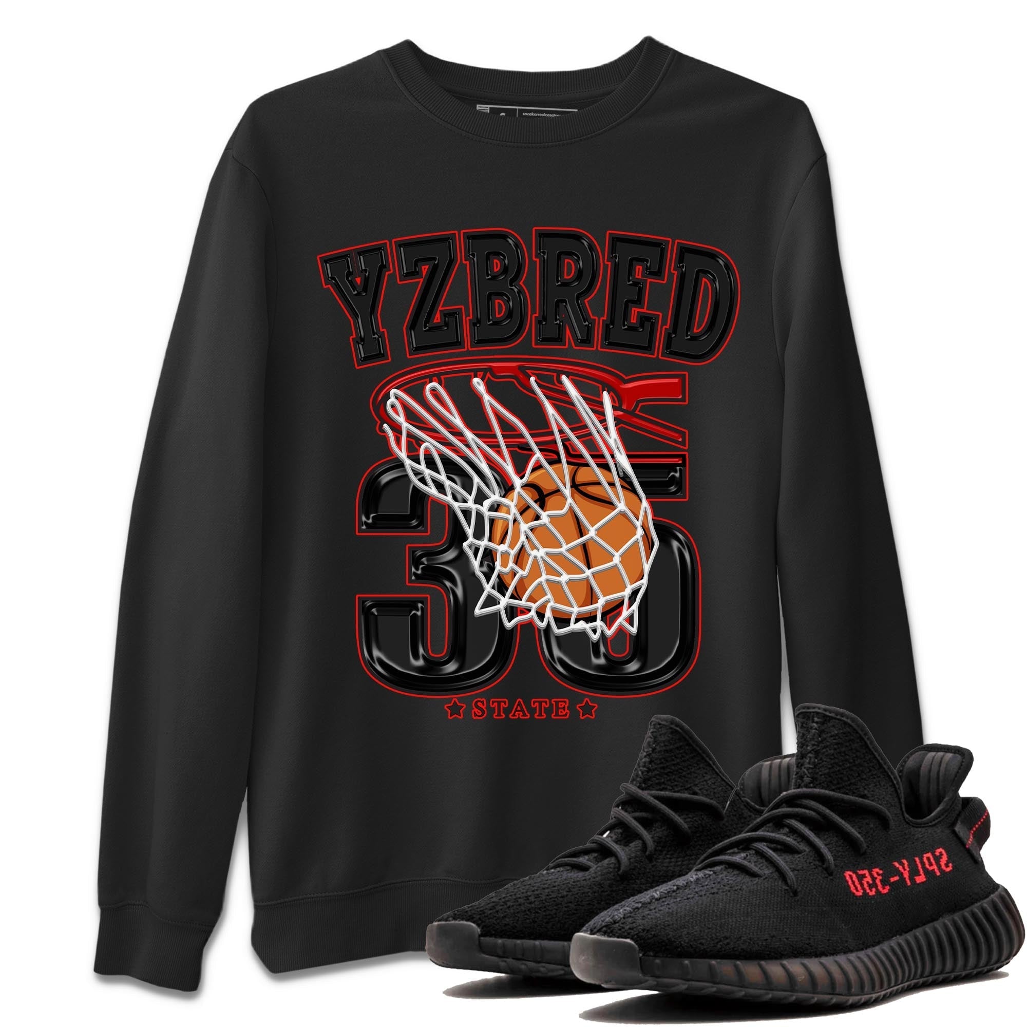 Yeezy 350 Bred shirt to match jordans Basketball Streetwear Sneaker Shirt Yeezy Boost 350 V2 Bred Drip Gear Zone Sneaker Matching Clothing Unisex Black 1 T-Shirt