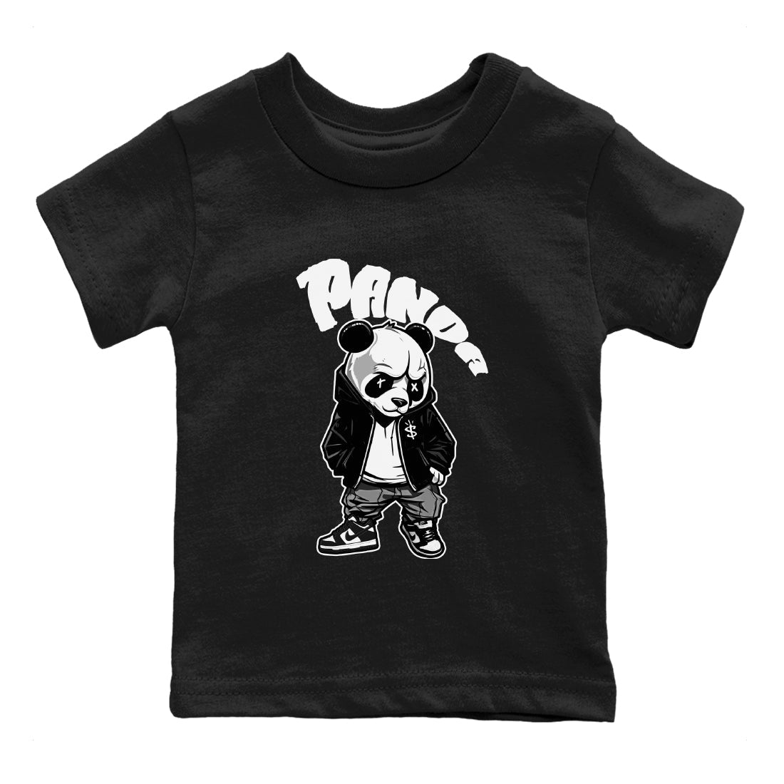 Dunk Panda Sneaker Match Tees Bastard Panda Streetwear Sneaker Shirt Dunk Low White Black Drip Gear Zone Sneaker Matching Clothing Kids Shirts Black 2