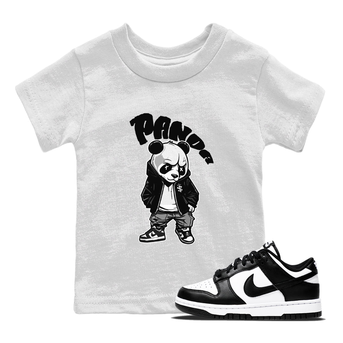 Dunk Panda Sneaker Match Tees Bastard Panda Streetwear Sneaker Shirt Dunk Low White Black Drip Gear Zone Sneaker Matching Clothing Kids Shirts White 1