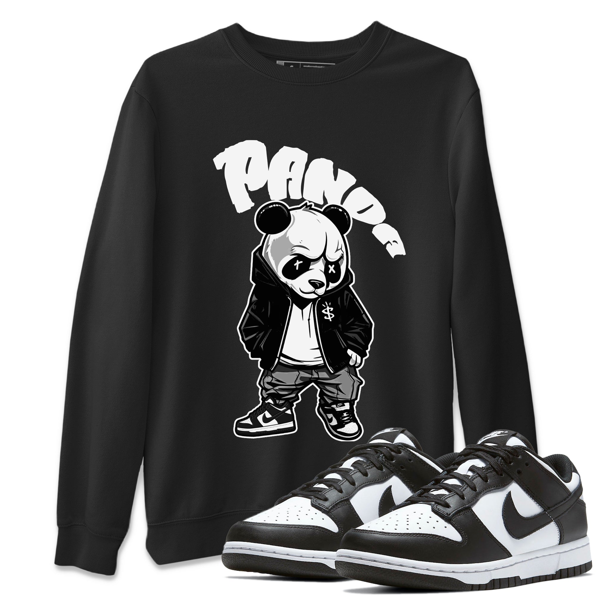 Dunk Panda Sneaker Match Tees Bastard Panda Streetwear Sneaker Shirt Dunk Low White Black Drip Gear Zone Sneaker Matching Clothing Unisex Shirts Black 1