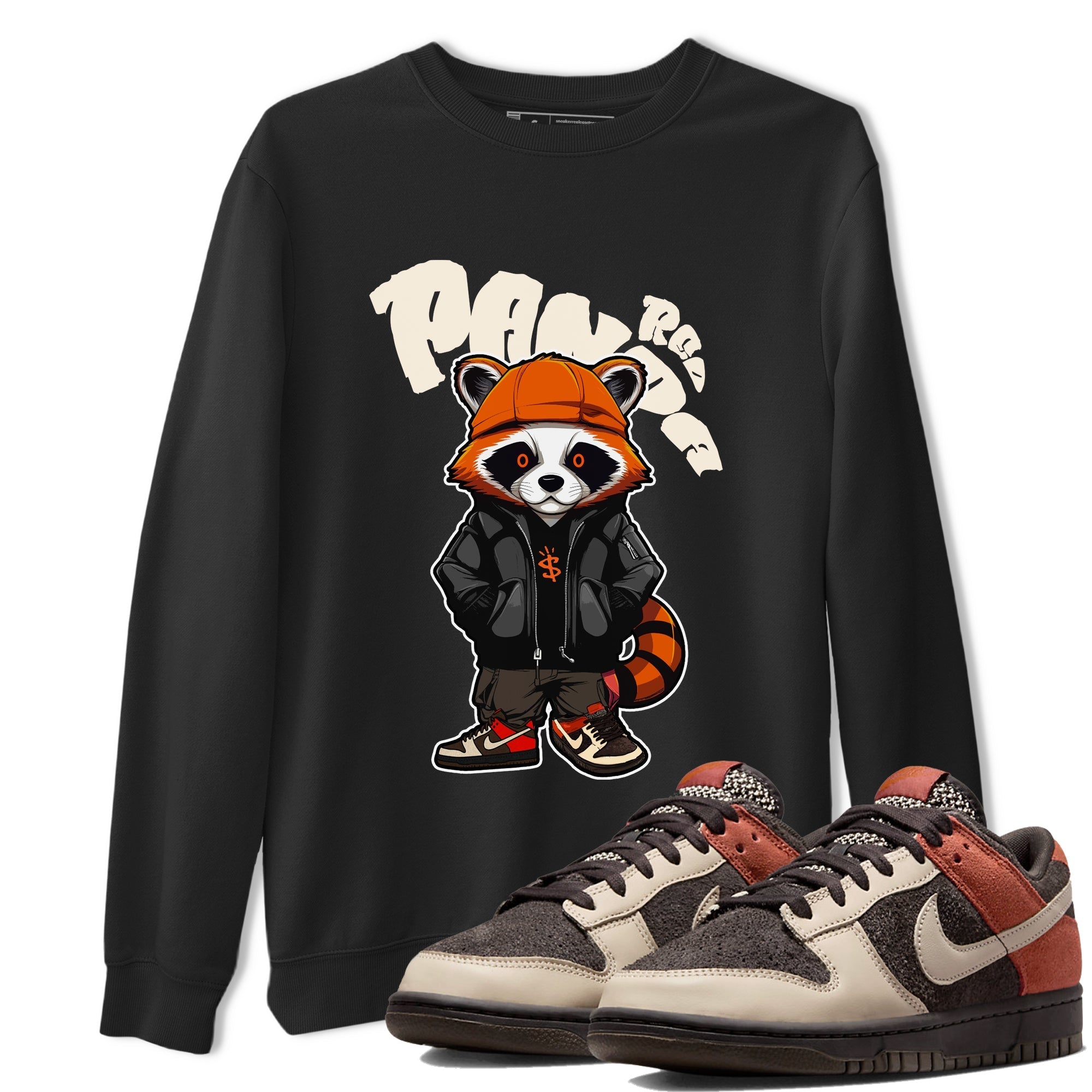 Dunk Red Panda shirt to match jordans Bastard Red Panda sneaker tees Nike Dunk LowRed Panda Drip Gear Zone Sneaker T-Shirts Crew Neck Casual Fit Black 1 T-Shirt