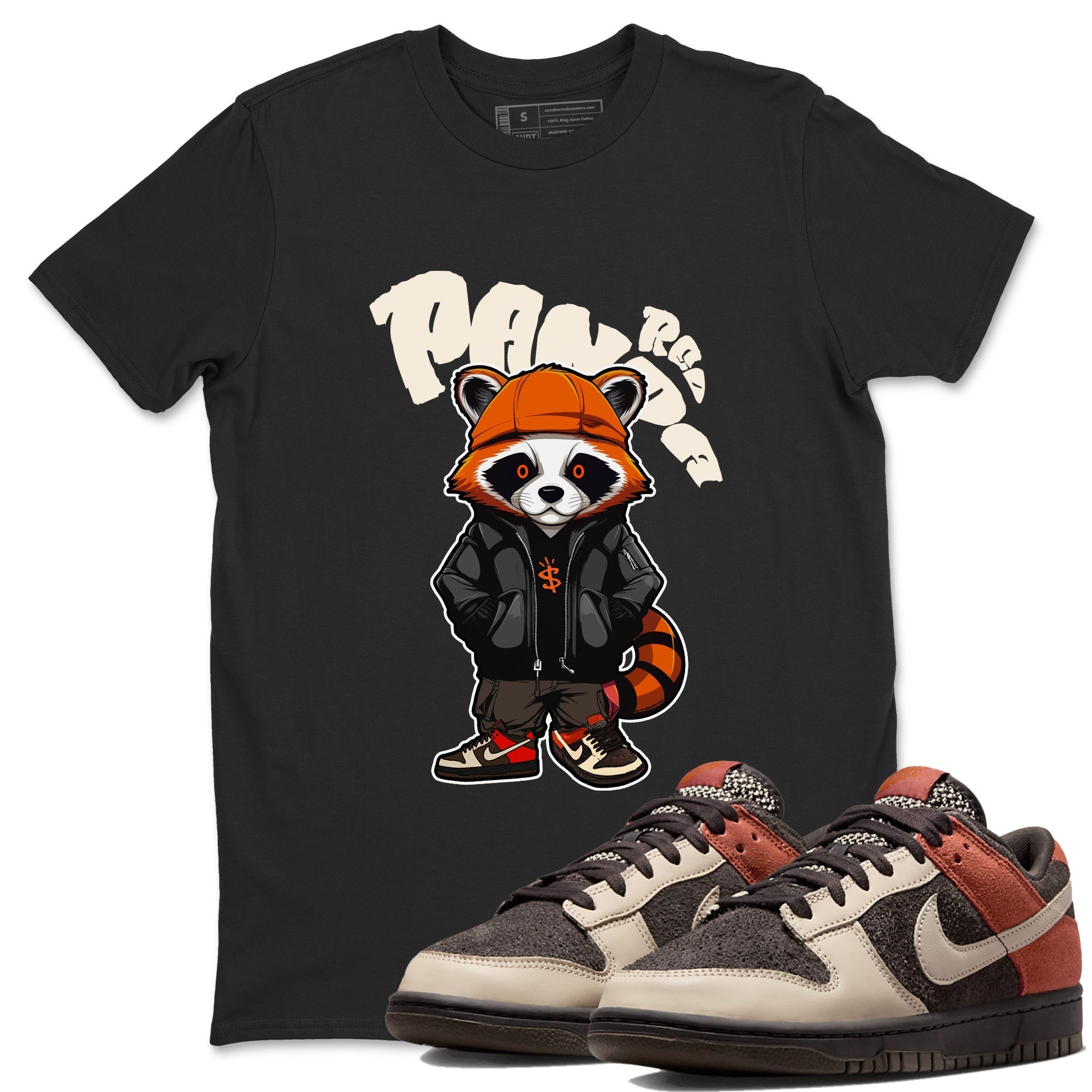 Dunk Red Panda shirt to match jordans Bastard Red Panda sneaker tees Nike Dunk LowRed Panda Drip Gear Zone Sneaker T-Shirts Crew Neck Casual Fit Black 1 T-Shirt