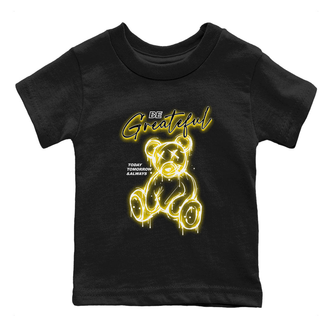 AJ1 Yellow Ochre shirt to match jordans Be Grateful sneaker tees streetwear brand Air Jordan 1 Yellow Ochre Drip Gear Zone Brand baby toddler Black 2 cotton Shirt