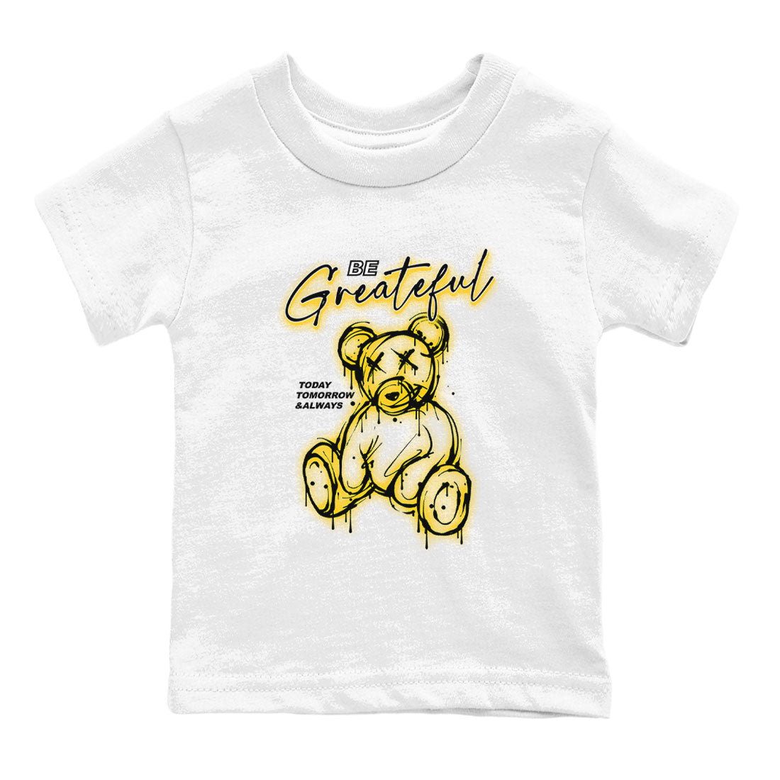 AJ1 Yellow Ochre shirt to match jordans Be Grateful sneaker tees streetwear brand Air Jordan 1 Yellow Ochre Drip Gear Zone Brand baby toddler White 2 cotton Shirt