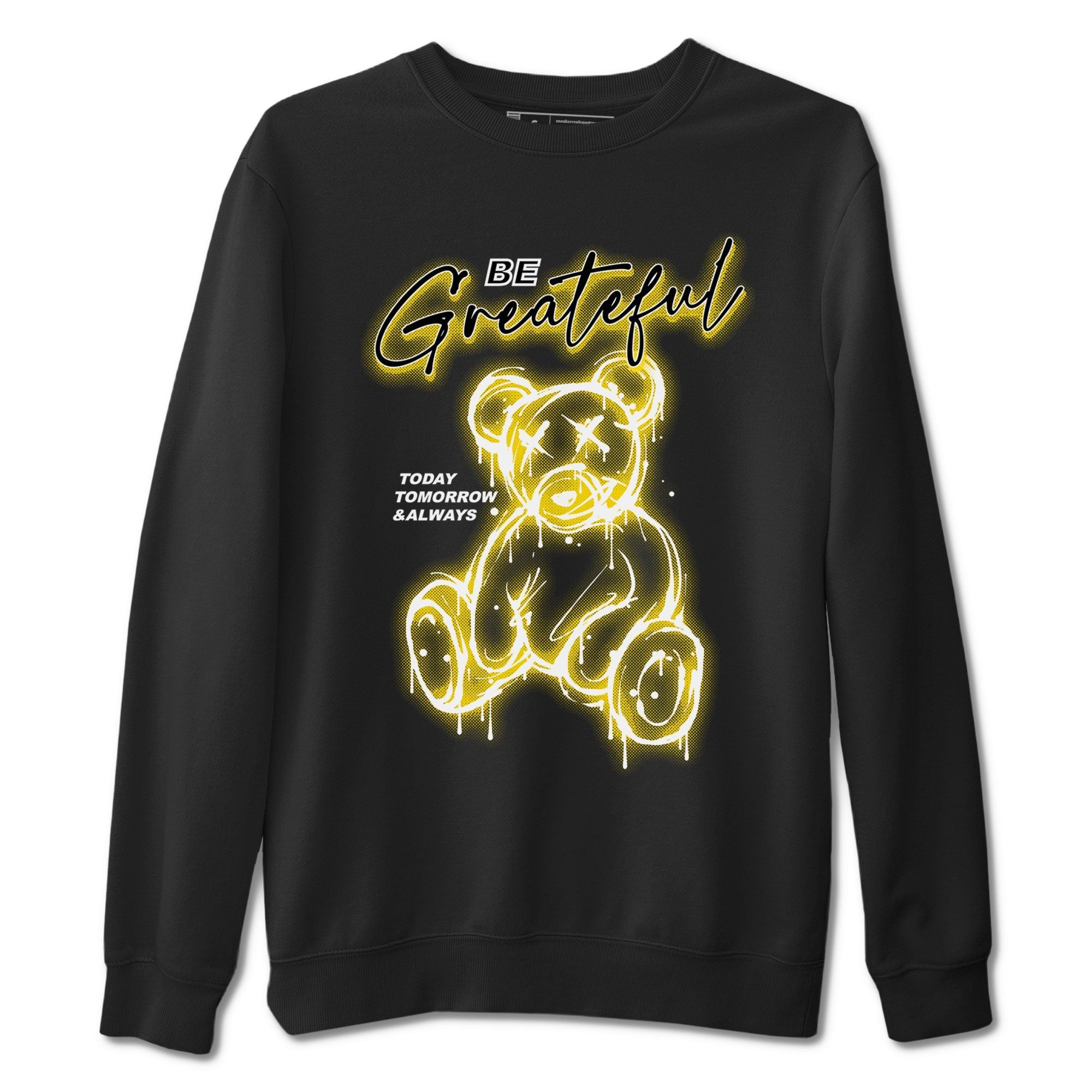 AJ1 Yellow Ochre shirt to match jordans Be Grateful sneaker tees streetwear brand Air Jordan 1 Yellow Ochre Drip Gear Zone Brand unisex cotton Black 2 crew neck shirt