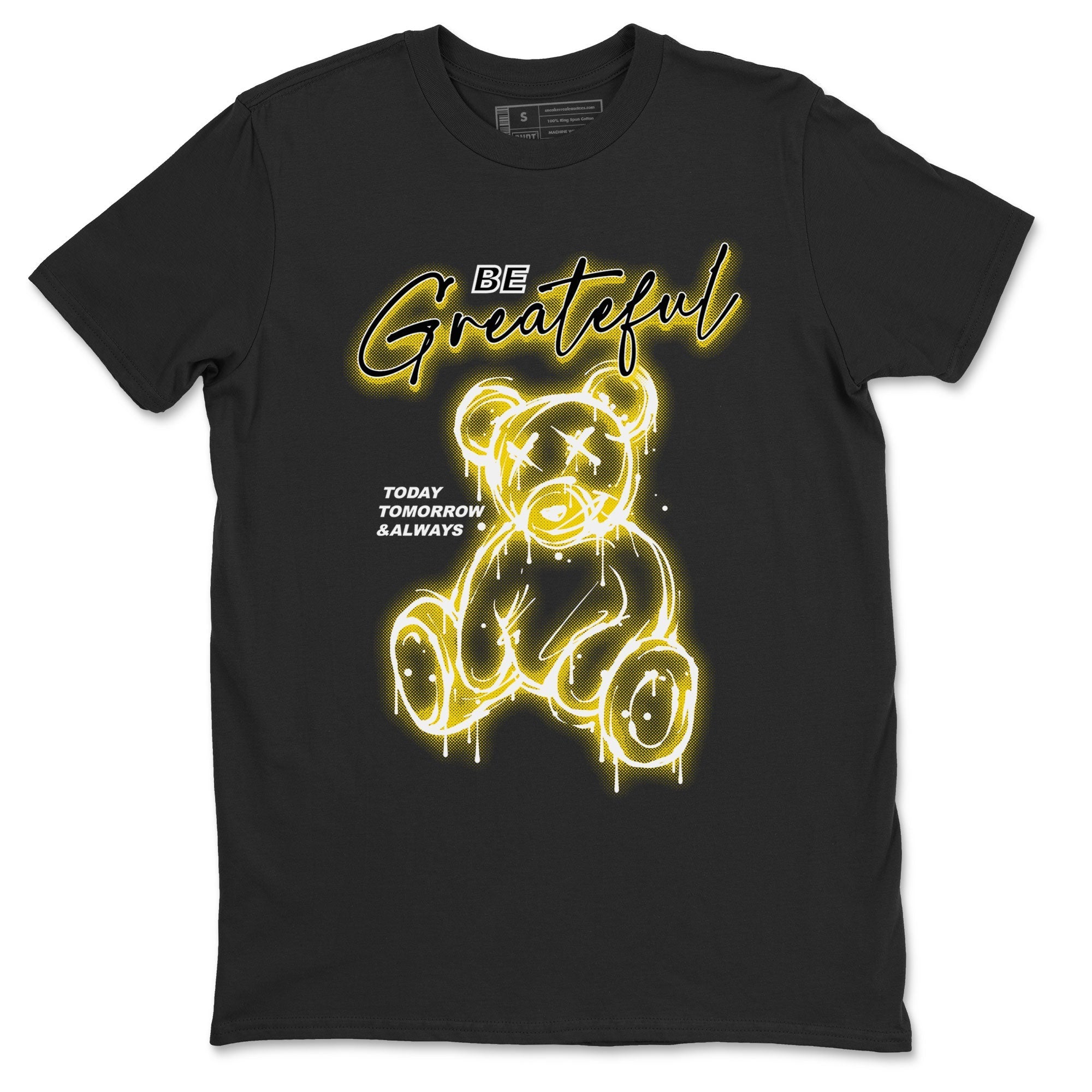 AJ1 Yellow Ochre shirt to match jordans Be Grateful sneaker tees streetwear brand Air Jordan 1 Yellow Ochre Drip Gear Zone Brand unisex cotton Black 2 crew neck shirt