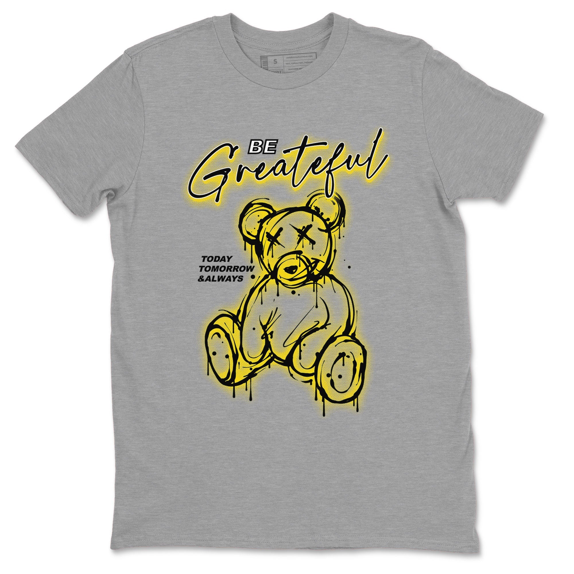 AJ1 Yellow Ochre shirt to match jordans Be Grateful sneaker tees streetwear brand Air Jordan 1 Yellow Ochre Drip Gear Zone Brand unisex cotton Heather Grey 2 crew neck shirt
