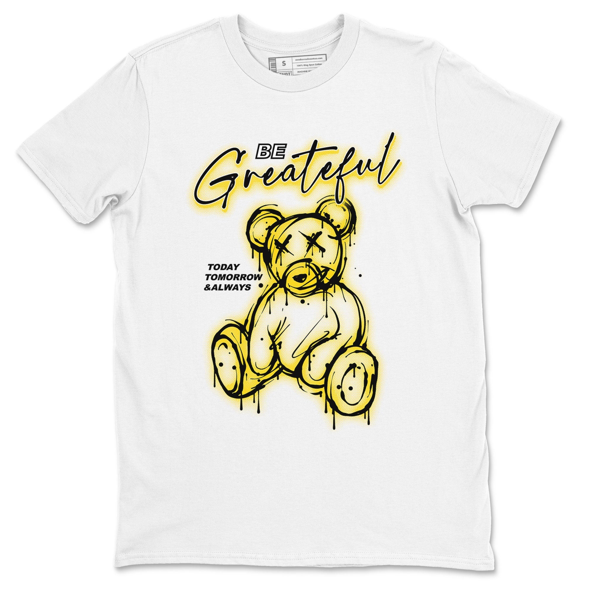 AJ1 Yellow Ochre shirt to match jordans Be Grateful sneaker tees streetwear brand Air Jordan 1 Yellow Ochre Drip Gear Zone Brand unisex cotton White 2 crew neck shirt