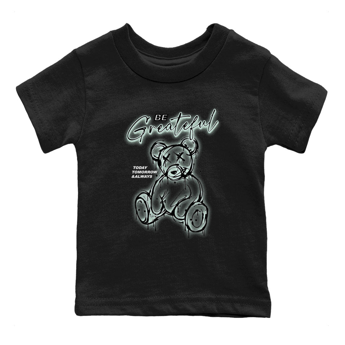 3s Green Glow shirt to match jordans Be Grateful sneaker tees Air Jordan 3 Green Glow Drip Gear Zone baby toddler Black 2 cotton Shirt