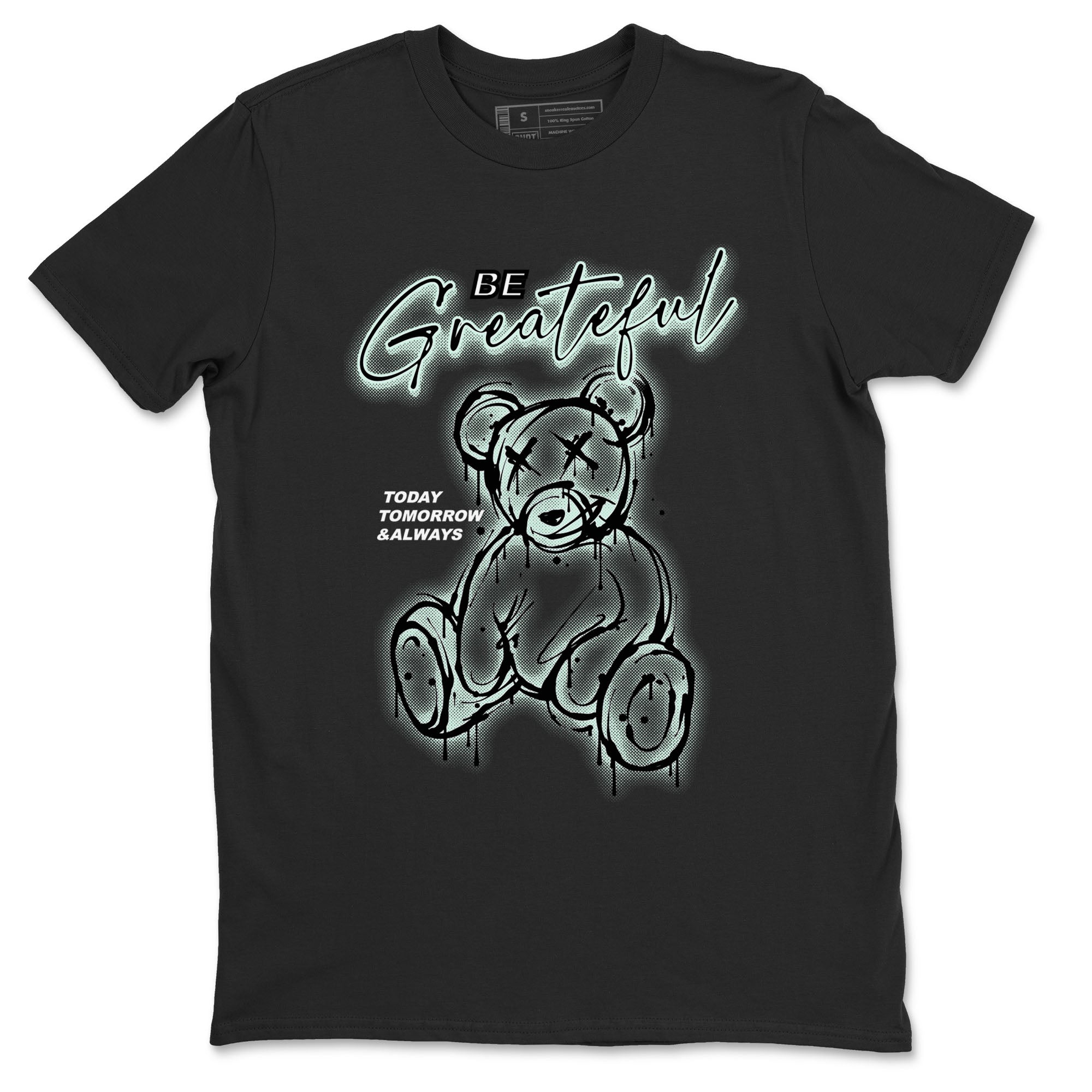 3s Green Glow shirt to match jordans Be Grateful sneaker tees Air Jordan 3 Green Glow Drip Gear Zone unisex cotton Black 2 crew neck shirt