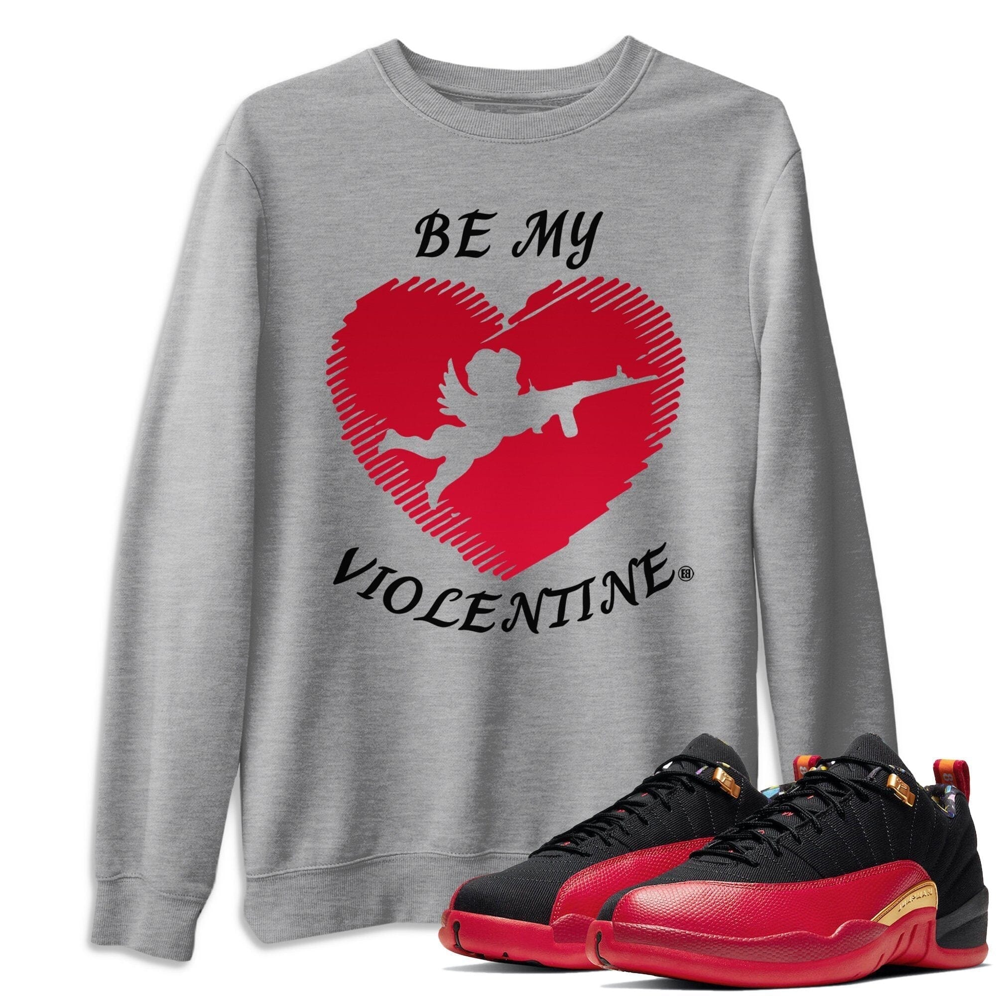 Jordan 12 Super Bowl Shirt To Match Jordans Be My Violentine Sneaker Tees Jordan 12 Super Bowl Drip Gear Zone Sneaker Matching Clothing Unisex Shirts