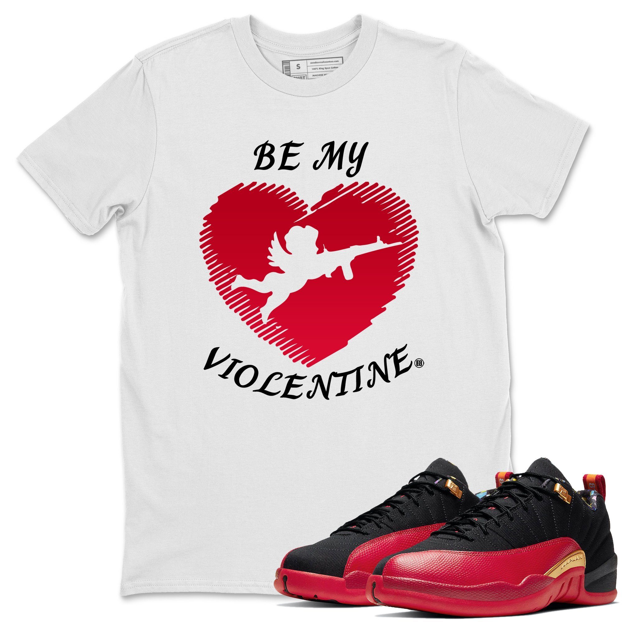 Jordan 12 Super Bowl Shirt To Match Jordans Be My Violentine Sneaker Tees Jordan 12 Super Bowl Drip Gear Zone Sneaker Matching Clothing Unisex Shirts