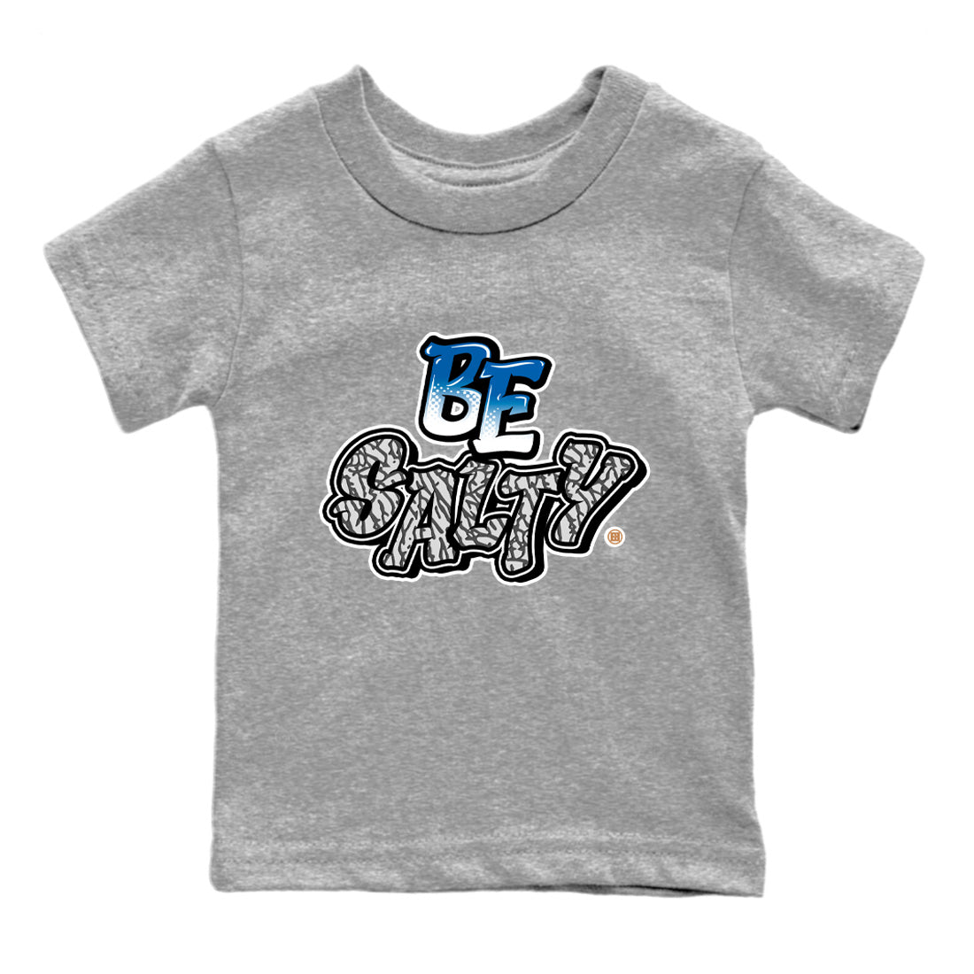 Air Jordan 3 Wizards Sneaker Match Tees Be Salty Streetwear Sneaker Shirt Air Jordan 3 Retro Wizards Sneaker Release Tees Kids Shirts Heather Grey 2