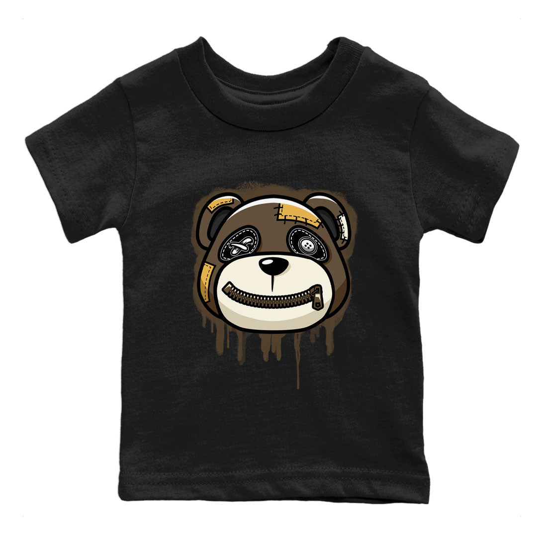 Air Jordan 1 Retro High OG Palomino shirt to match jordans Bear Face Streetwear Sneaker Shirt Air Jordan 1 Palomino Drip Gear Zone Sneaker Matching Clothing Baby Toddler Black 2 T-Shirt