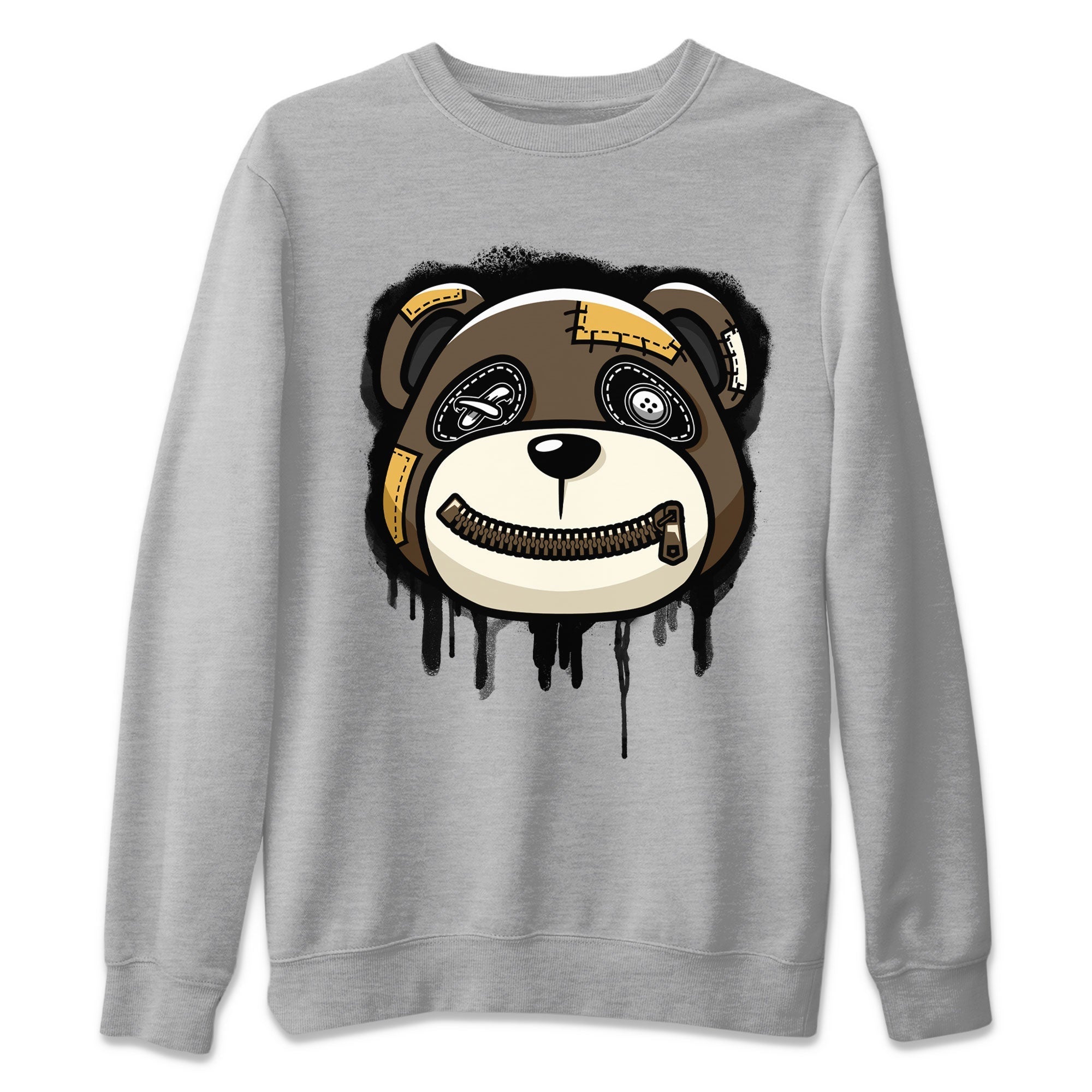 Air Jordan 1 Retro High OG Palomino shirt to match jordans Bear Face Streetwear Sneaker Shirt Air Jordan 1 Palomino Drip Gear Zone Sneaker Matching Clothing Unisex Heather Grey 2 T-Shirt