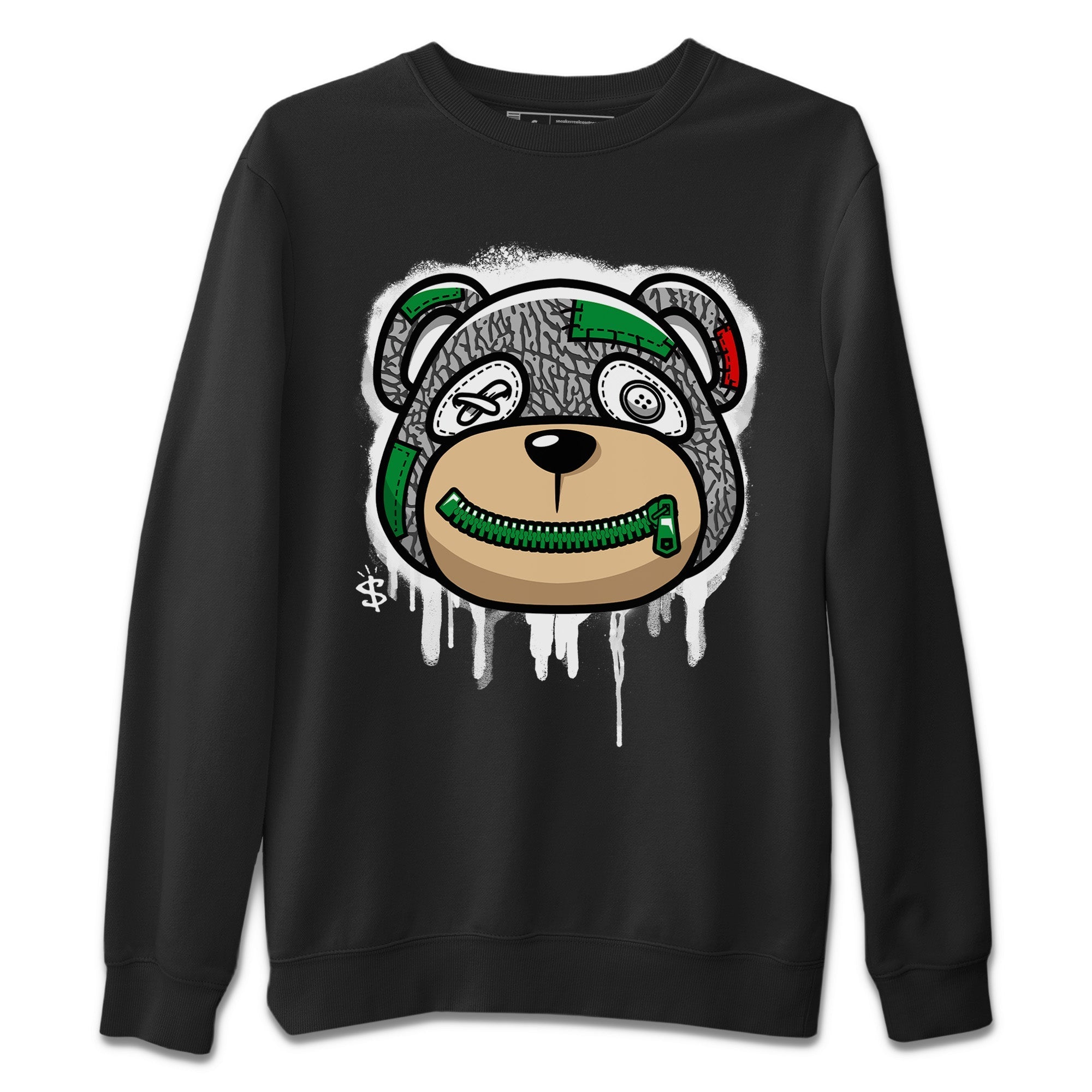 Air Jordan 3 Lucky Green Sneaker Match Tees Bear Face Streetwear Sneaker Shirt Jordan 3 Retro Lucky Green Sneaker Release Tees Unisex Shirts Black 2