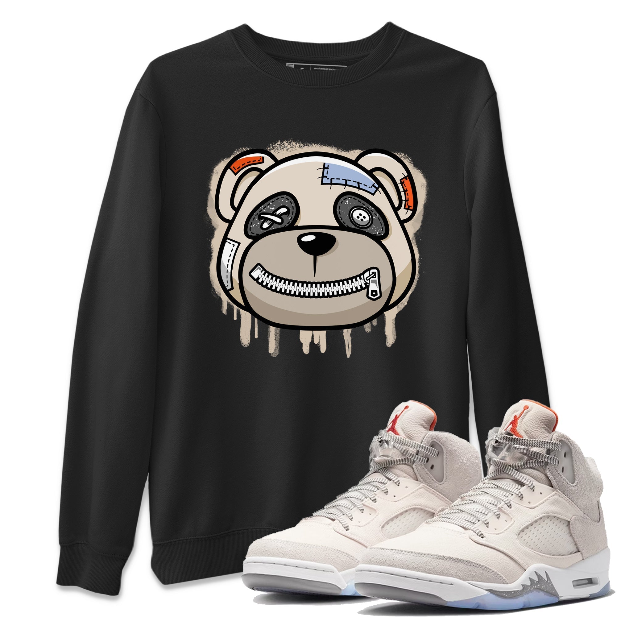 Air Jordan 5 Craft Sneaker Match Tees Bear Face Streetwear Sneaker Shirt Air Jordan 5 Craft Tee Unisex Shirts Black 1