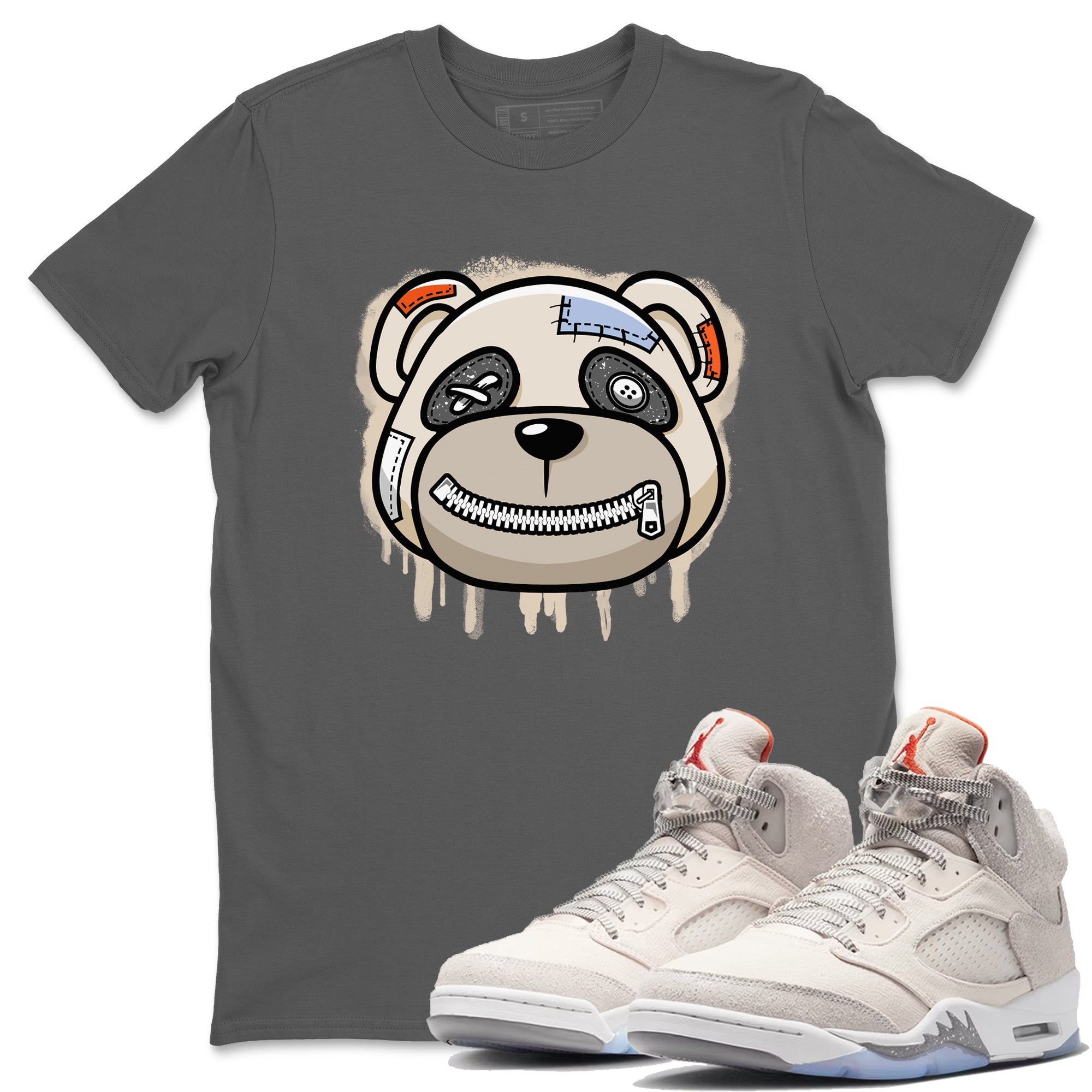 Air Jordan 5 Craft Sneaker Match Tees Bear Face Streetwear Sneaker Shirt Air Jordan 5 Craft Tee Unisex Shirts Cool Grey 1