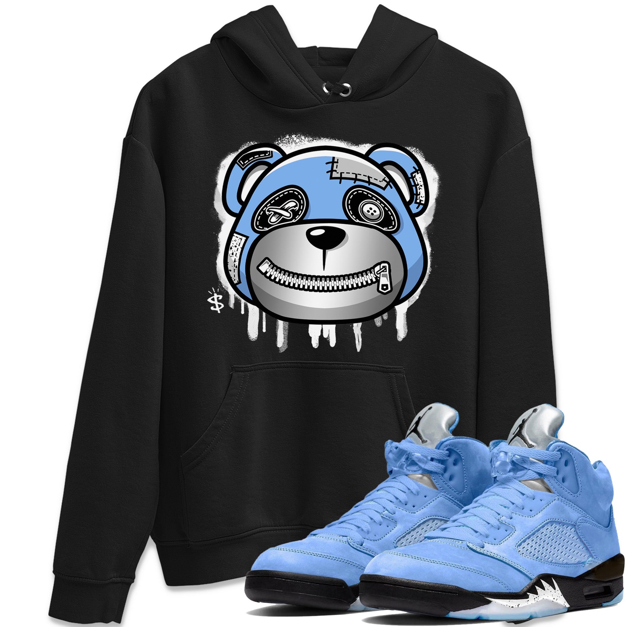 Jordan 5 UNC Shirt To Match Jordans Bear Face Sneaker Tees Jordan 5 UNC Drip Gear Zone Sneaker Matching Clothing Unisex Shirts