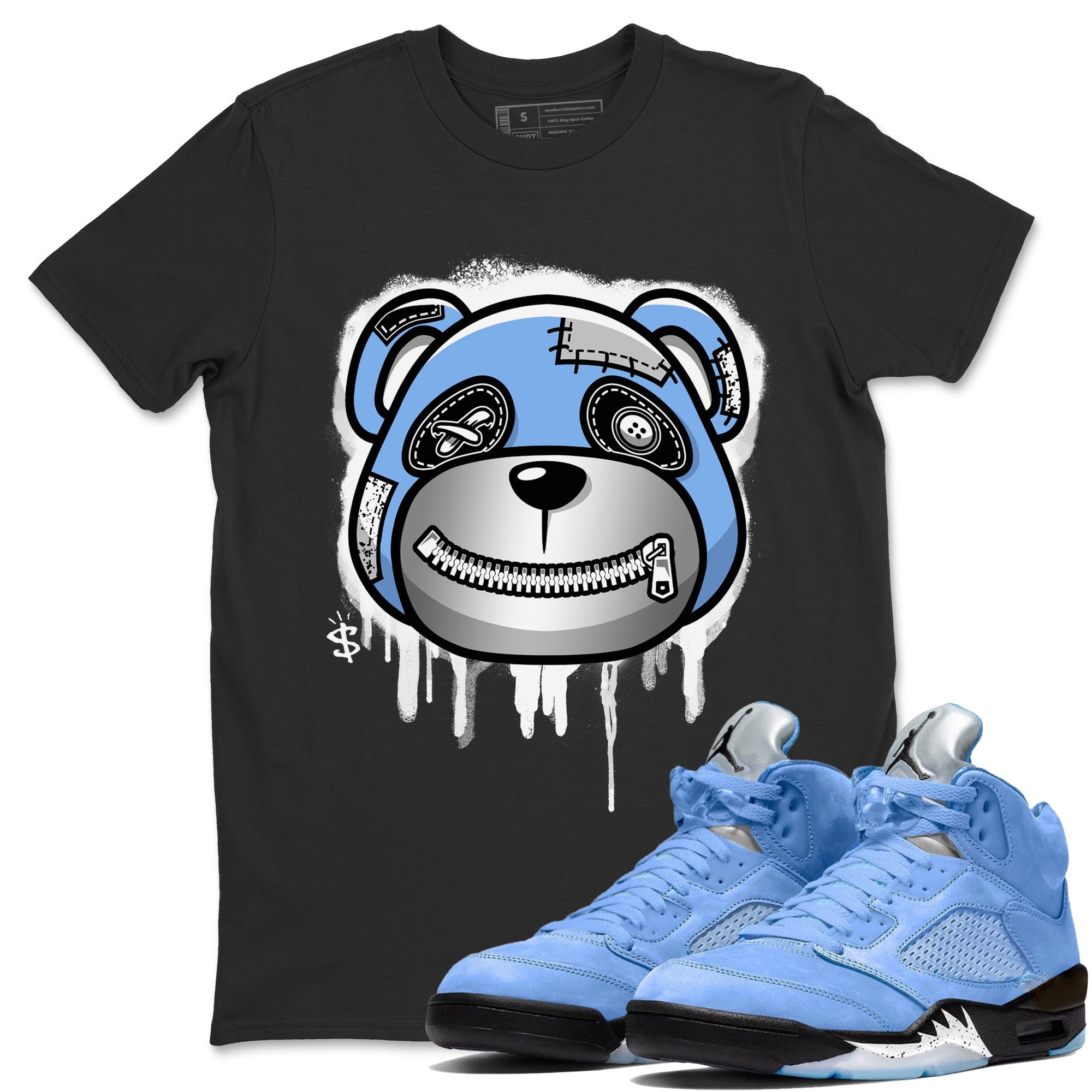 Jordan 5 UNC Shirt To Match Jordans Bear Face Sneaker Tees Jordan 5 UNC Drip Gear Zone Sneaker Matching Clothing Unisex Shirts