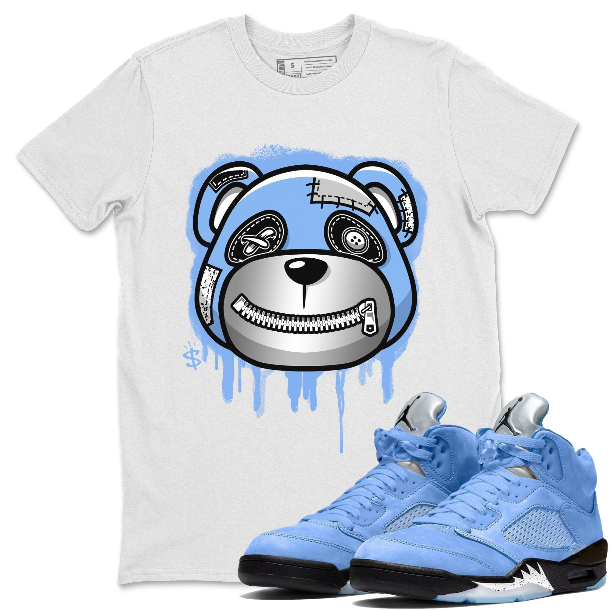 Jordan 5 UNC Shirt To Match Jordans Bear Face Sneaker Tees Jordan 5 UNC Drip Gear Zone Sneaker Matching Clothing Unisex Shirts