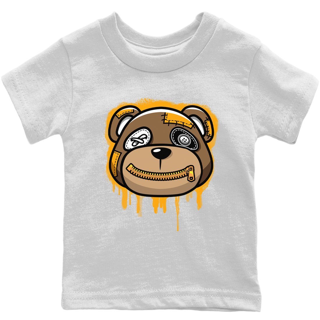 Dunk Championship Goldenrod Sneaker Match Tees Bear Face Sneaker Tees Dunk Championship Goldenrod Jordan to match sneaker T-Shirt Kids Shirts
