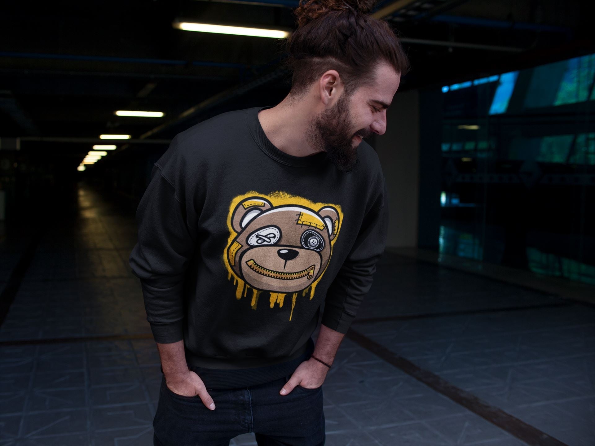 Dunk Championship Goldenrod Sneaker Match Tees Bear Face Sneaker Tees Dunk Championship Goldenrod Jordan to match sneaker T-Shirt Crew Neck Shirts