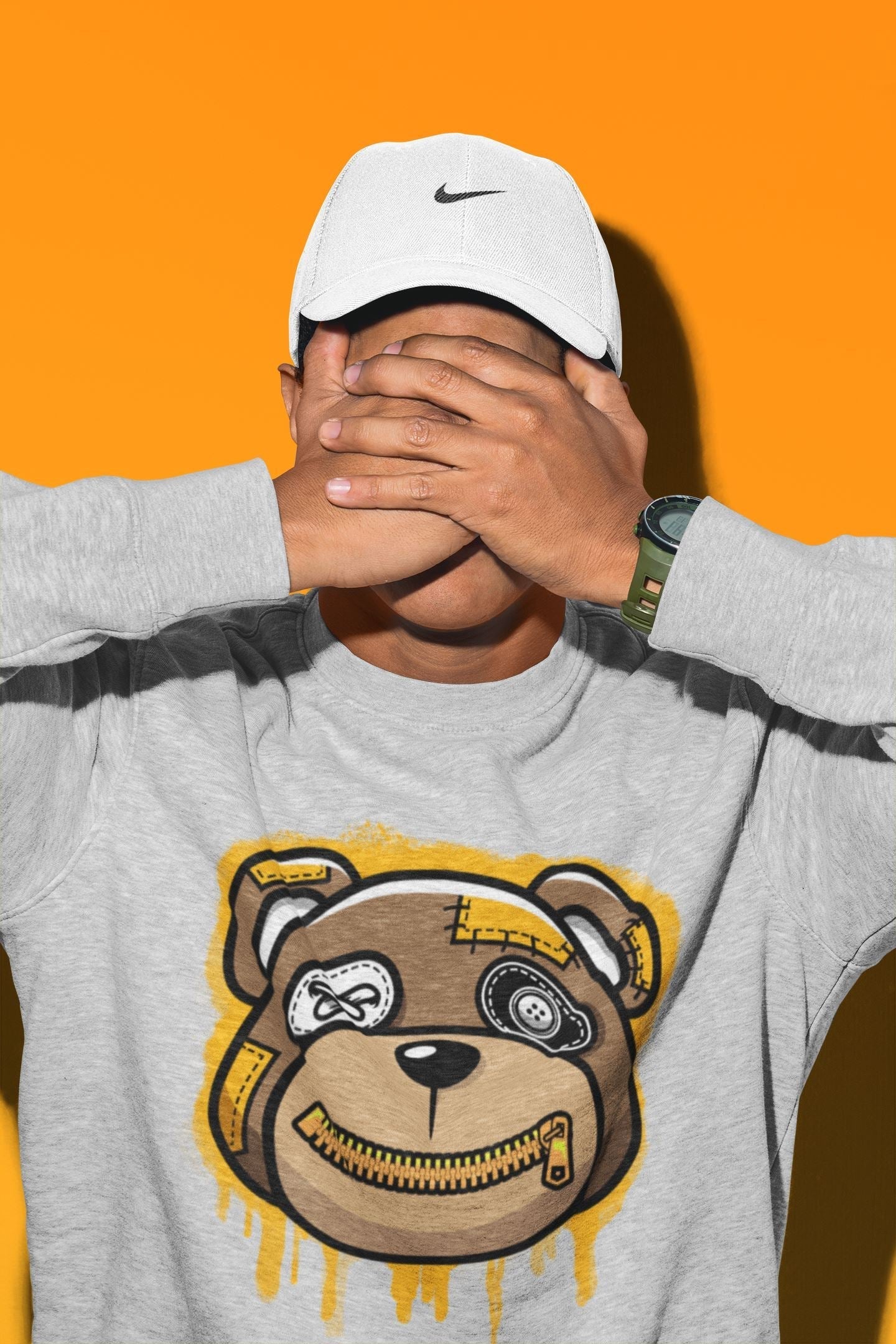 Dunk Championship Goldenrod Sneaker Match Tees Bear Face Sneaker Tees Dunk Championship Goldenrod Jordan to match sneaker T-Shirt Crew Neck Shirts