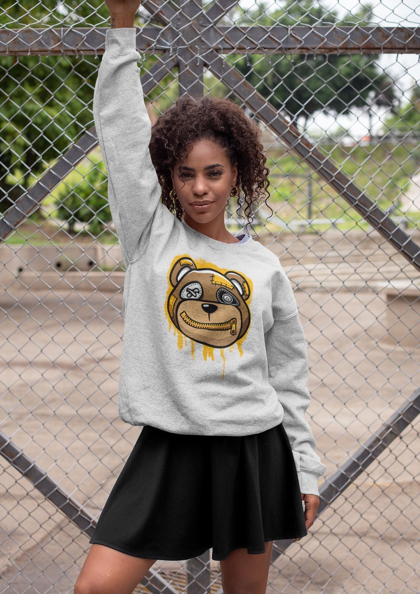 Dunk Championship Goldenrod Sneaker Match Tees Bear Face Sneaker Tees Dunk Championship Goldenrod Jordan to match sneaker T-Shirt Crew Neck Shirts