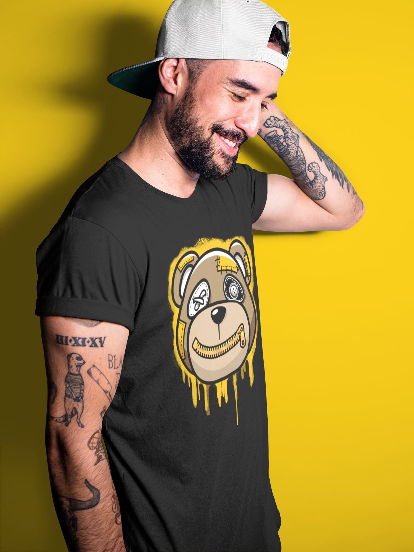 Dunk Championship Goldenrod Sneaker Match Tees Bear Face Sneaker Tees Dunk Championship Goldenrod Jordan to match sneaker T-Shirt Crew Neck Shirts