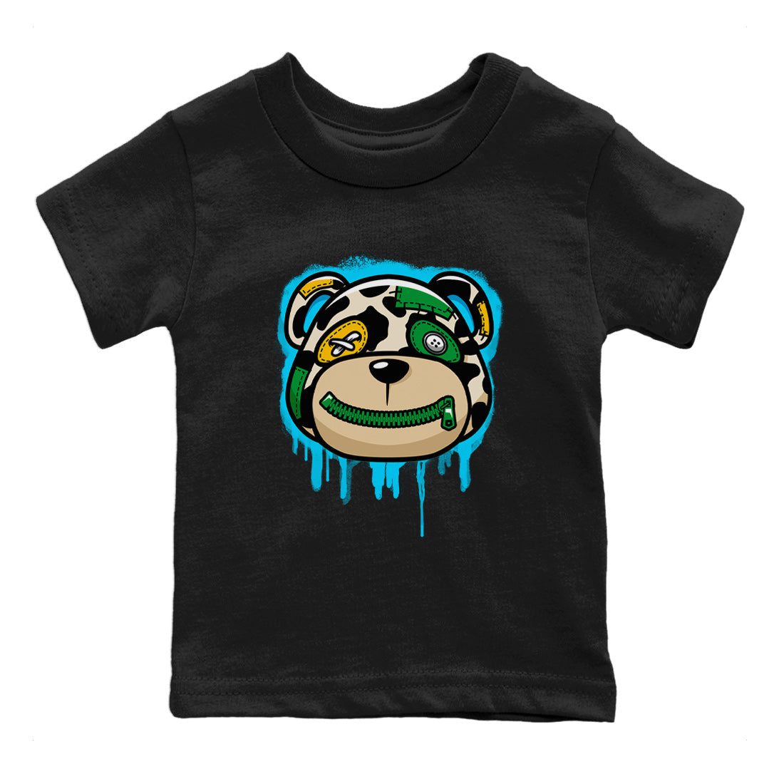 Dunk Chunky Dunky Tee Bear Face Streetwear Sneaker Shirt Dunk Chunky Dunky Sneaker Release Tees Kids Shirts Black 2