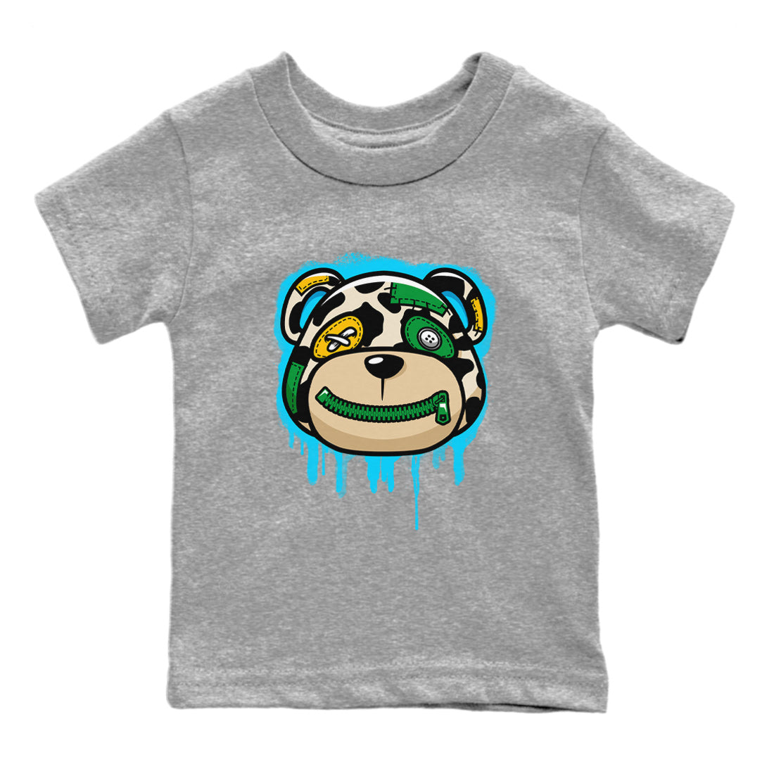 Dunk Chunky Dunky Tee Bear Face Streetwear Sneaker Shirt Dunk Chunky Dunky Sneaker Release Tees Kids Shirts Heather Grey 2