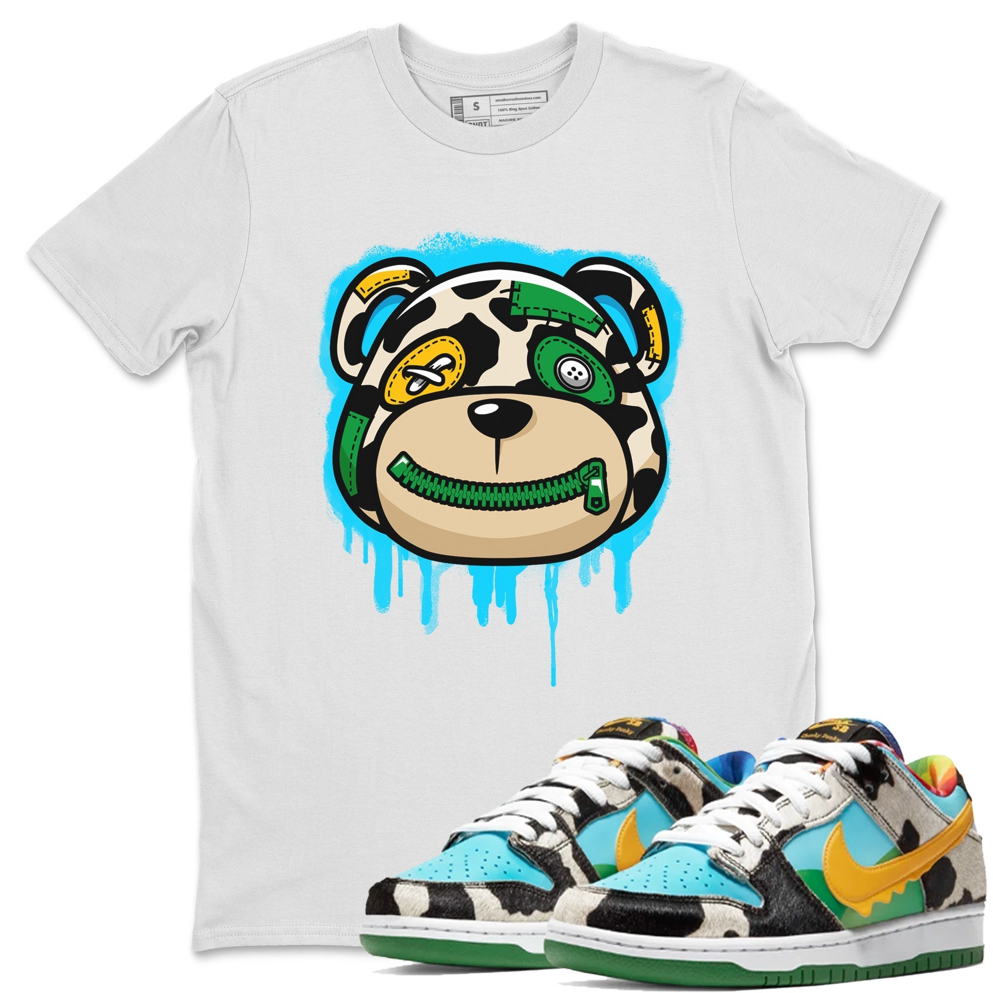 Dunk Chunky Dunky Tee Bear Face Streetwear Sneaker Shirt Dunk Chunky Dunky Sneaker Release Tees Unisex Shirts White 1