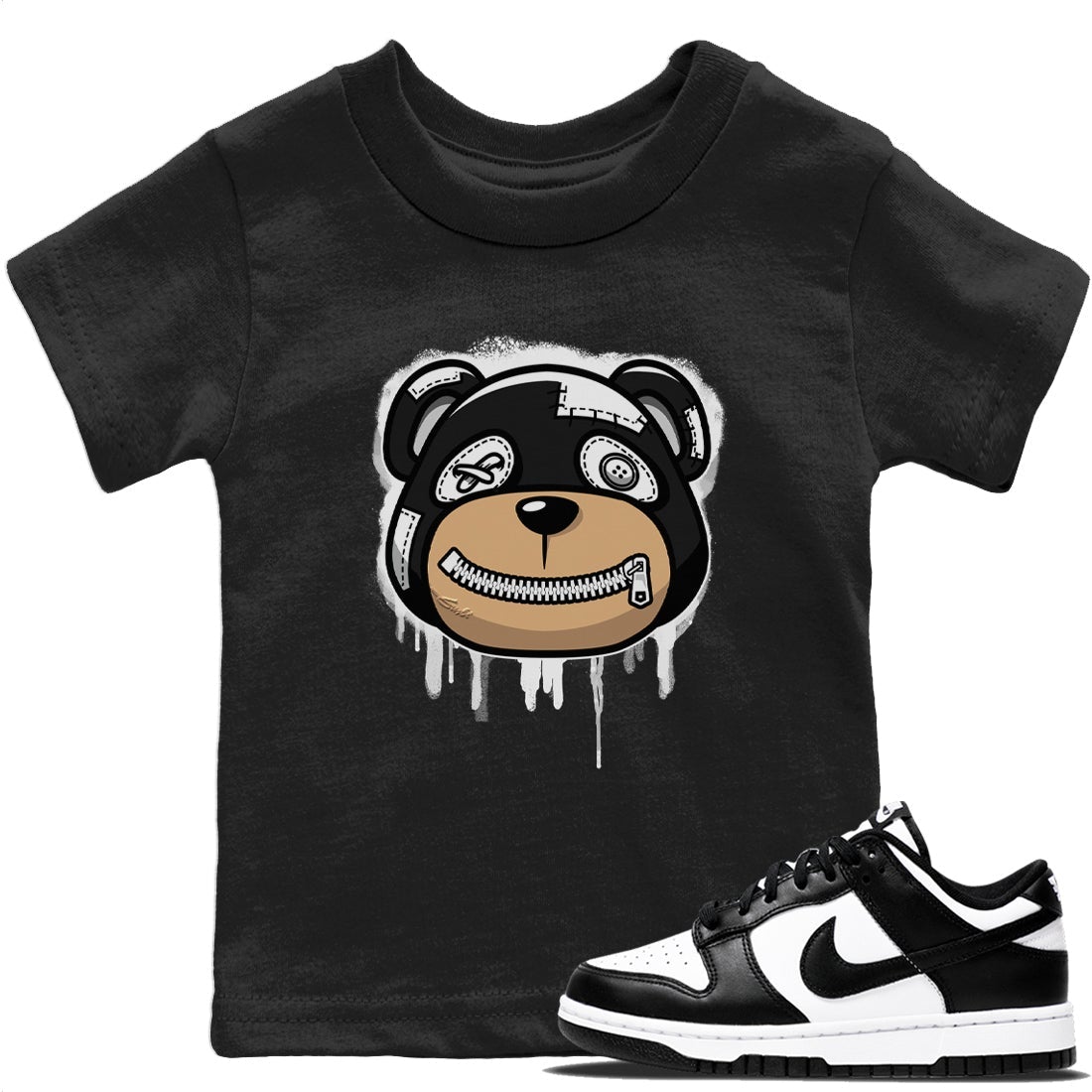 Dunk Panda Sneaker Match Tees Bear Face Sneaker Tees Dunk Panda Jordan to match sneaker T-Shirt Kids Shirts