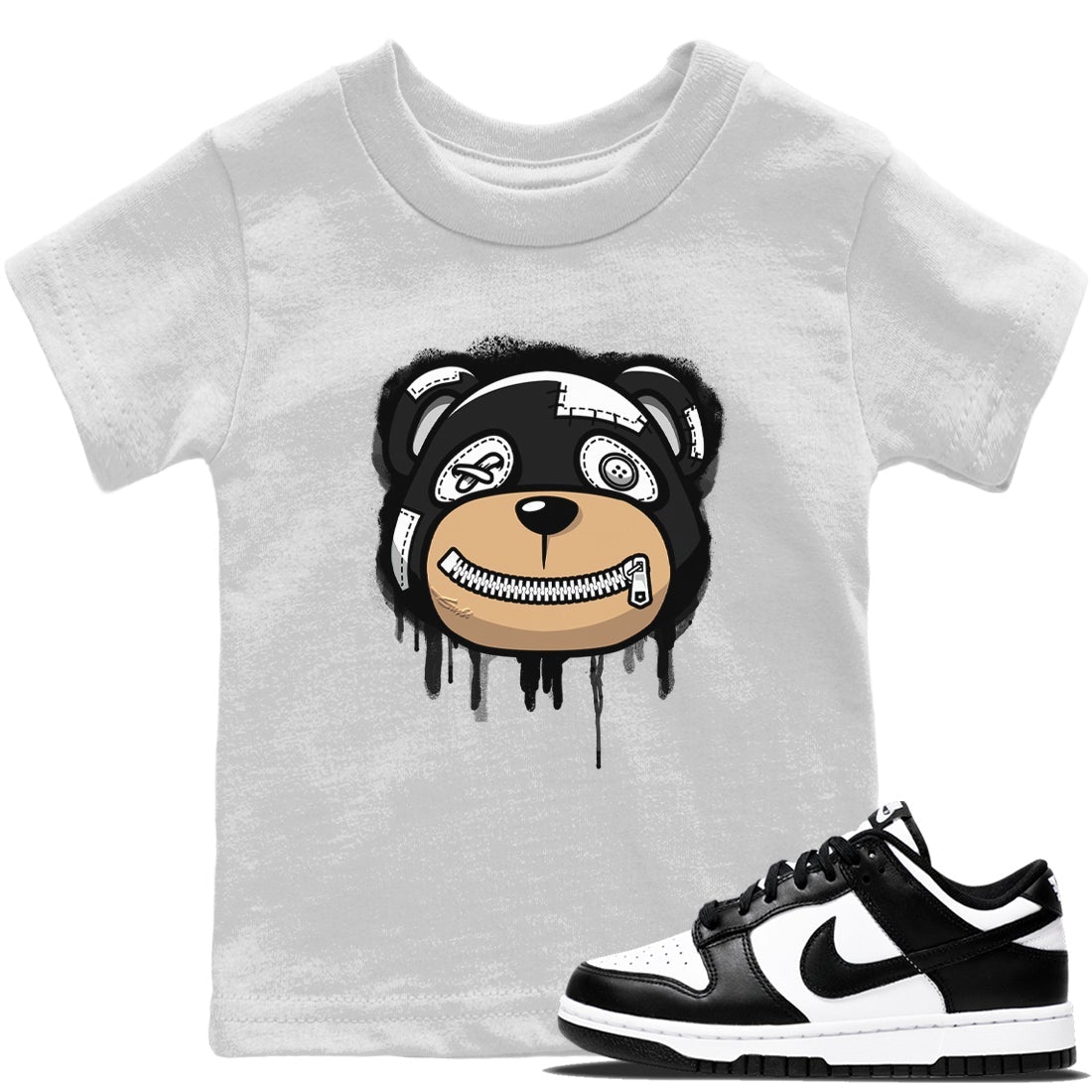Dunk Panda Sneaker Match Tees Bear Face Sneaker Tees Dunk Panda Jordan to match sneaker T-Shirt Kids Shirts