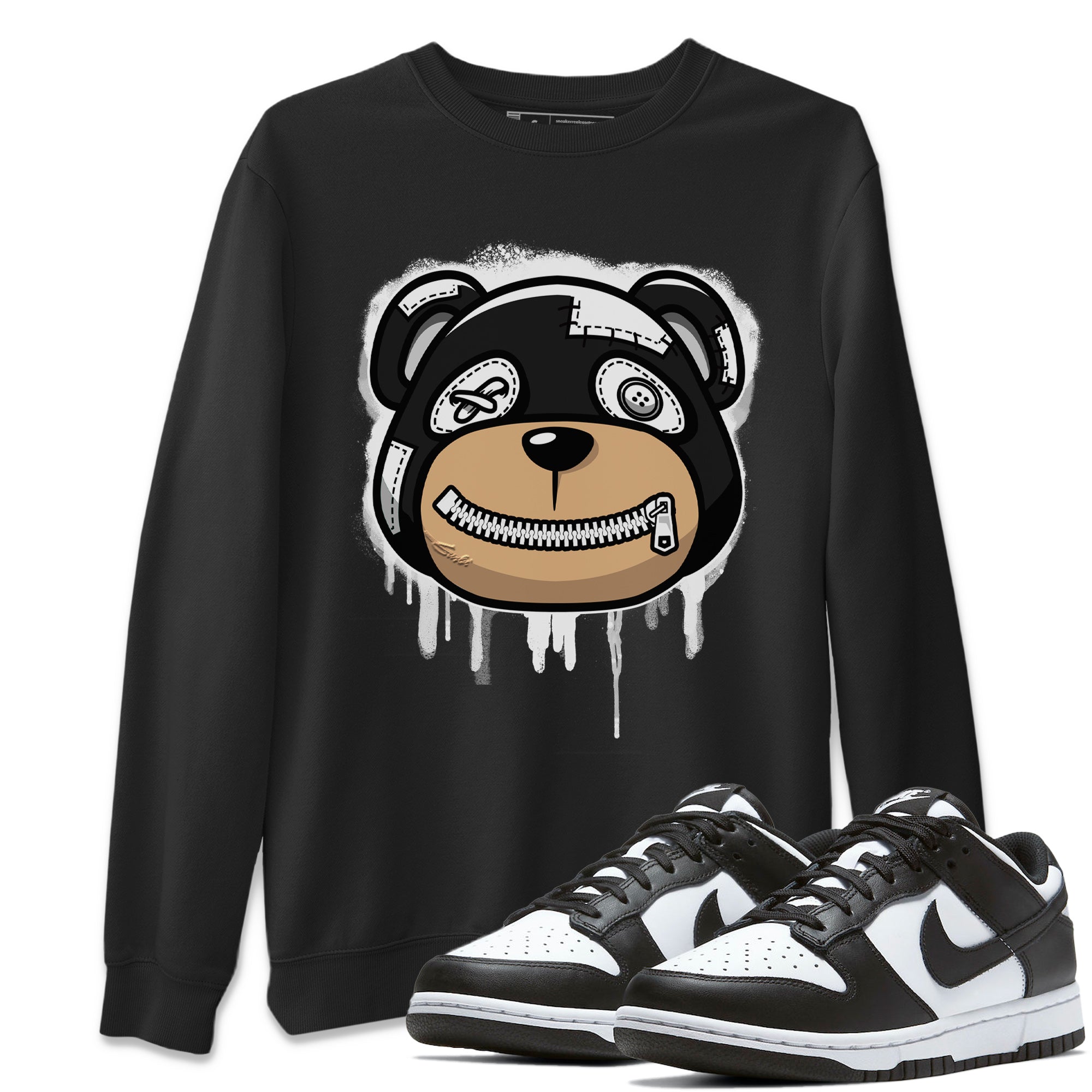 Dunk Panda Sneaker Match Tees Bear Face Sneaker Tees Dunk Panda Jordan to match sneaker T-Shirt Crew Neck Shirts