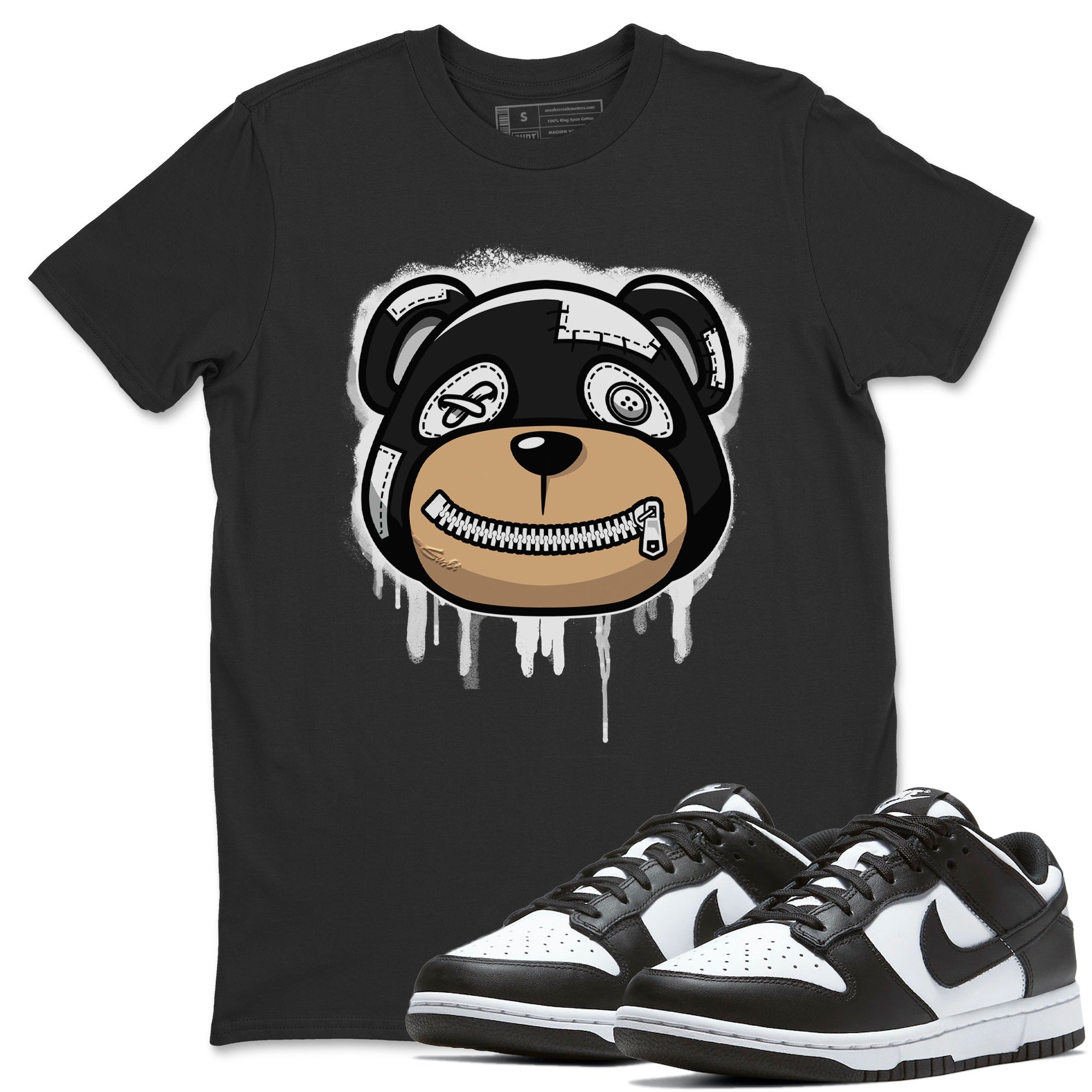 Dunk Panda Sneaker Match Tees Bear Face Sneaker Tees Dunk Panda Jordan to match sneaker T-Shirt Crew Neck Shirts