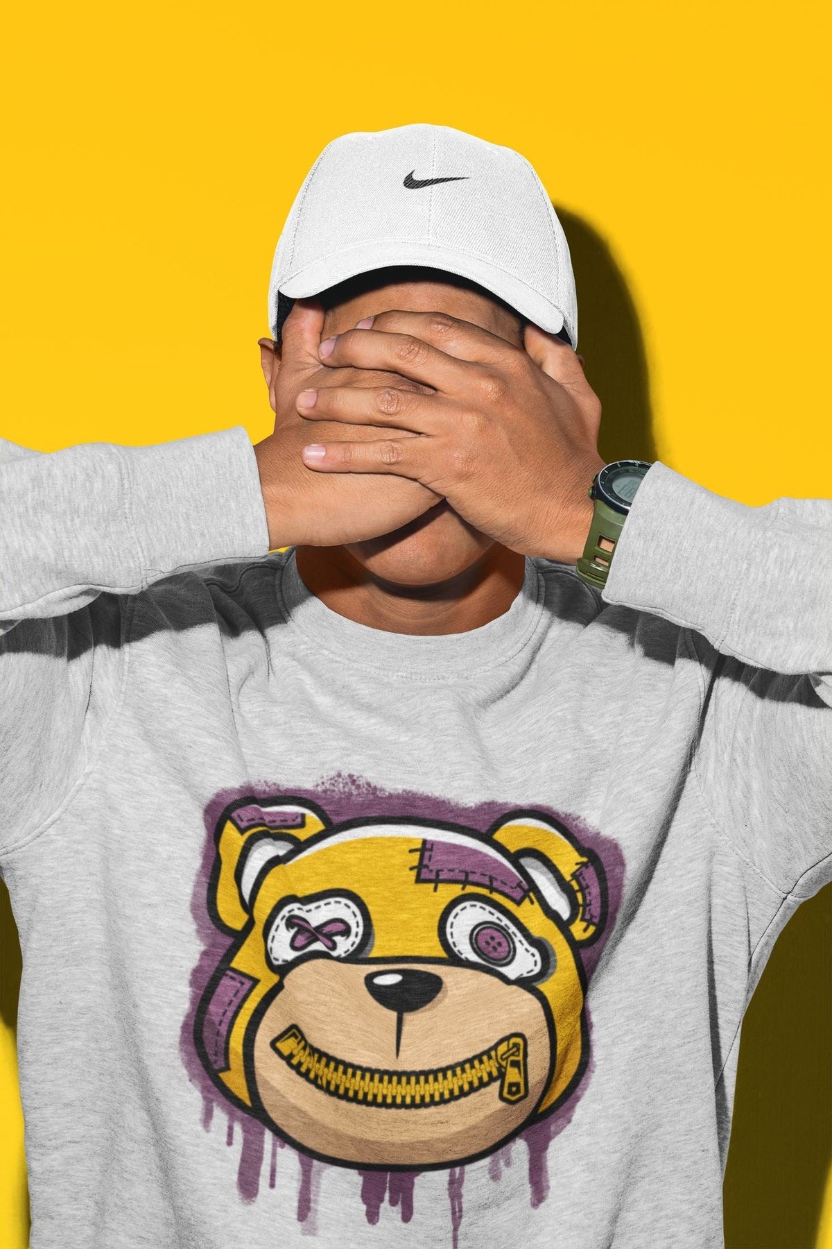 Jordan 1 Brotherhood Sneaker Matching T-Shirt Bear Face Sneaker Tees Jordan 1 Brotherhood Sneaker Release Tees Crew Neck Tees