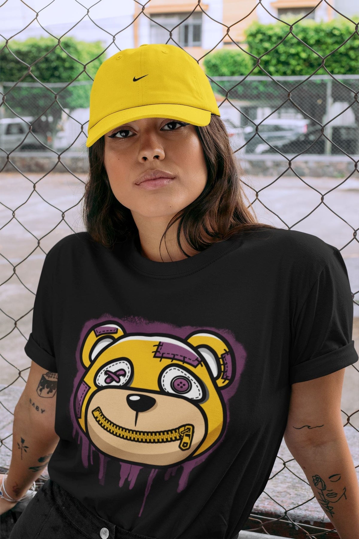 Jordan 1 Brotherhood Sneaker Matching T-Shirt Bear Face Sneaker Tees Jordan 1 Brotherhood Sneaker Release Tees Crew Neck Tees