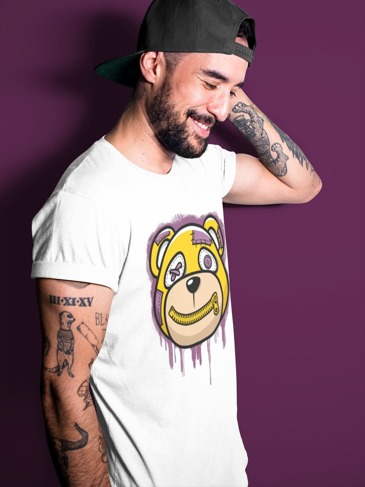 Jordan 1 Brotherhood Sneaker Matching T-Shirt Bear Face Sneaker Tees Jordan 1 Brotherhood Sneaker Release Tees Crew Neck Tees