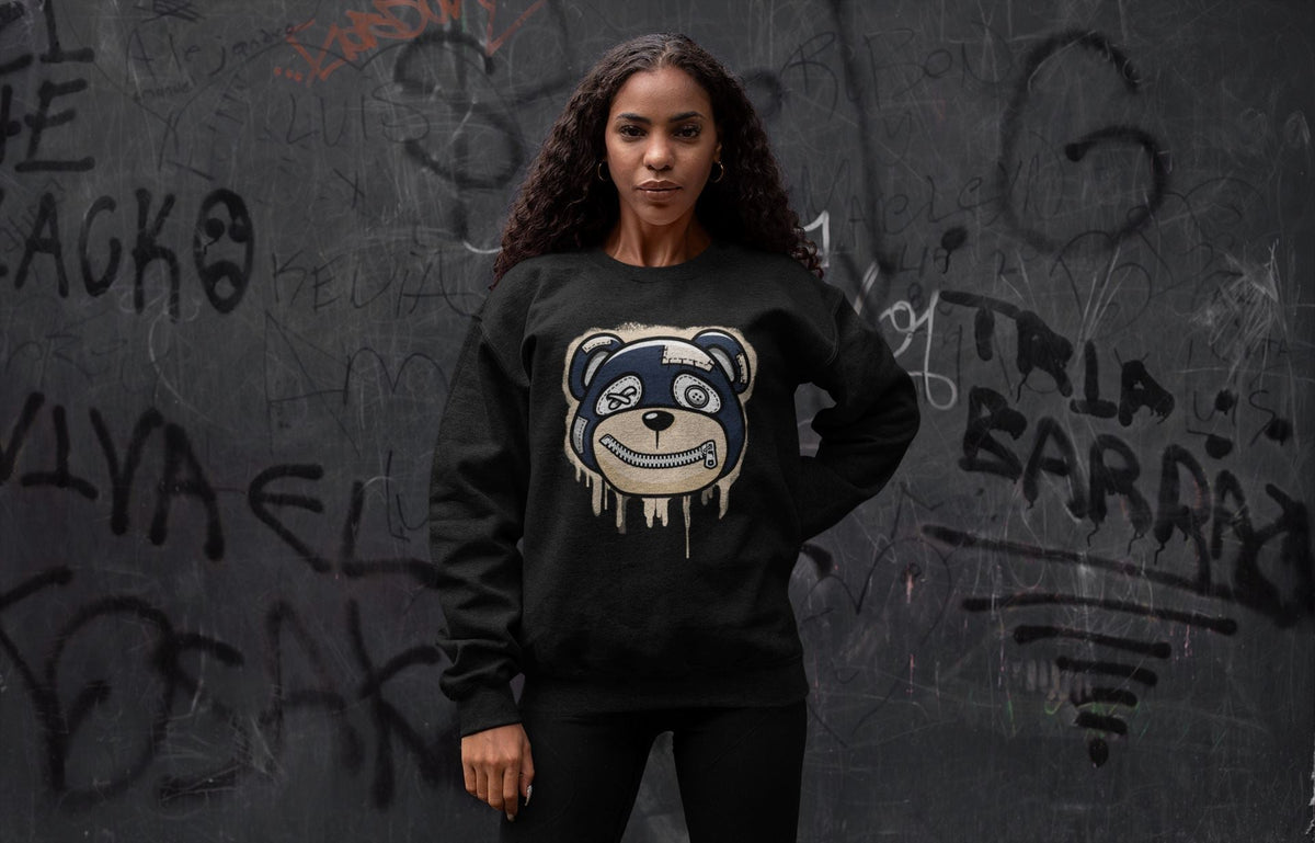 Jordan 1 85 Georgetown Sneaker Match Tees Bear Face Sneaker Tees Jordan 1 85 Georgetown Jordan to match sneaker T-Shirt Crew Neck Shirts