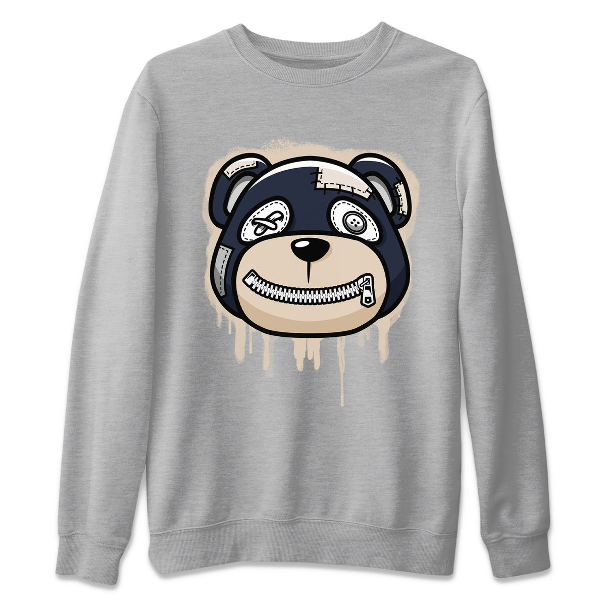 Jordan 1 85 Georgetown Sneaker Match Tees Bear Face Sneaker Tees Jordan 1 85 Georgetown Jordan to match sneaker T-Shirt Crew Neck Shirts